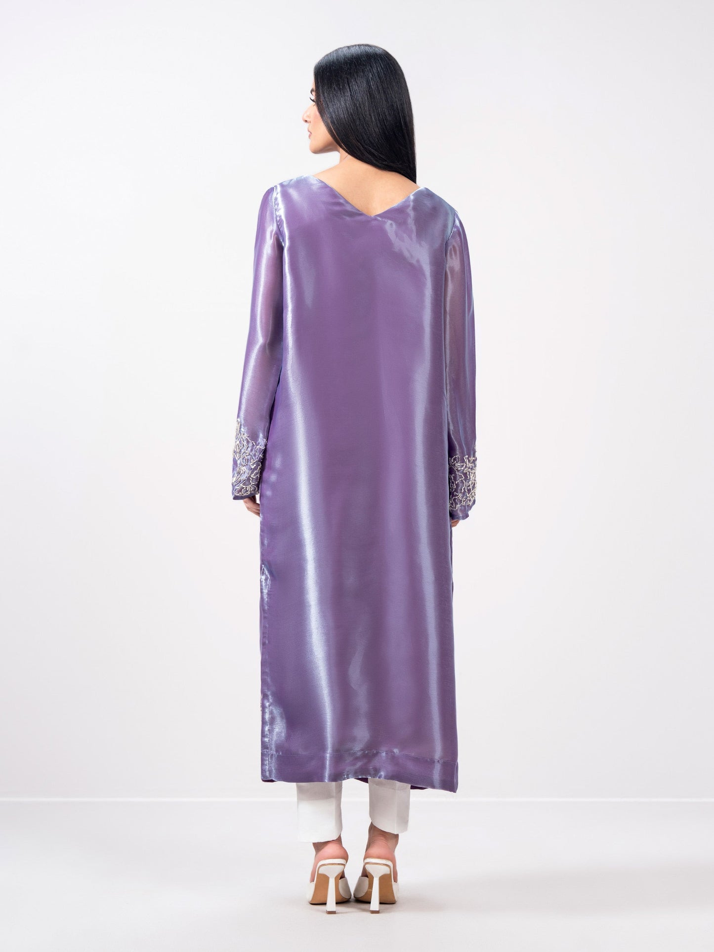 Silk Shirt- Embellished (Pret)