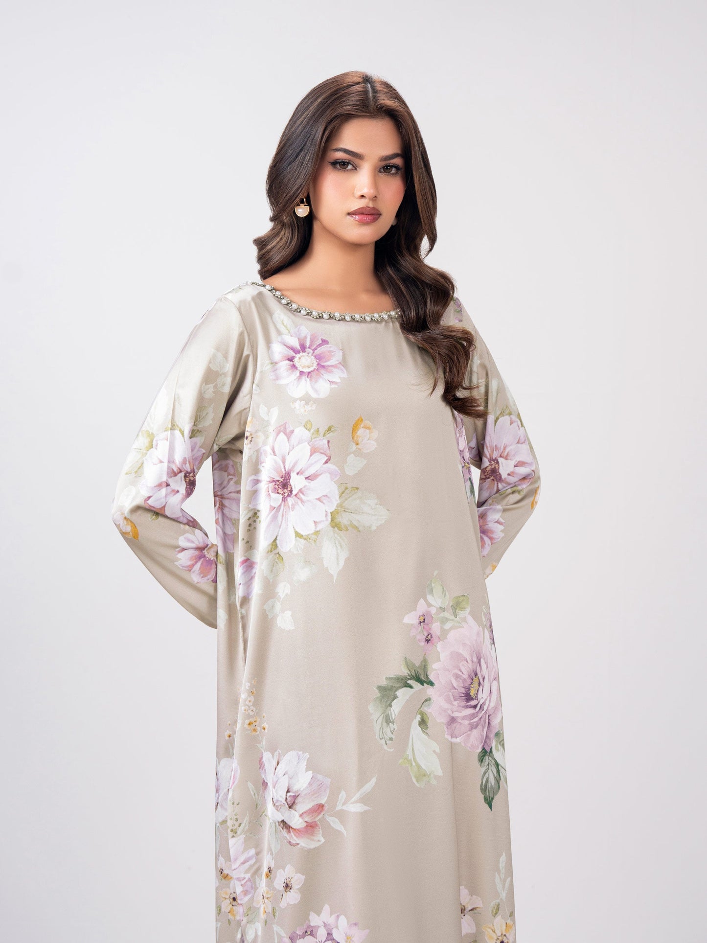 2 Piece Silk Suit- Embellished (Pret)