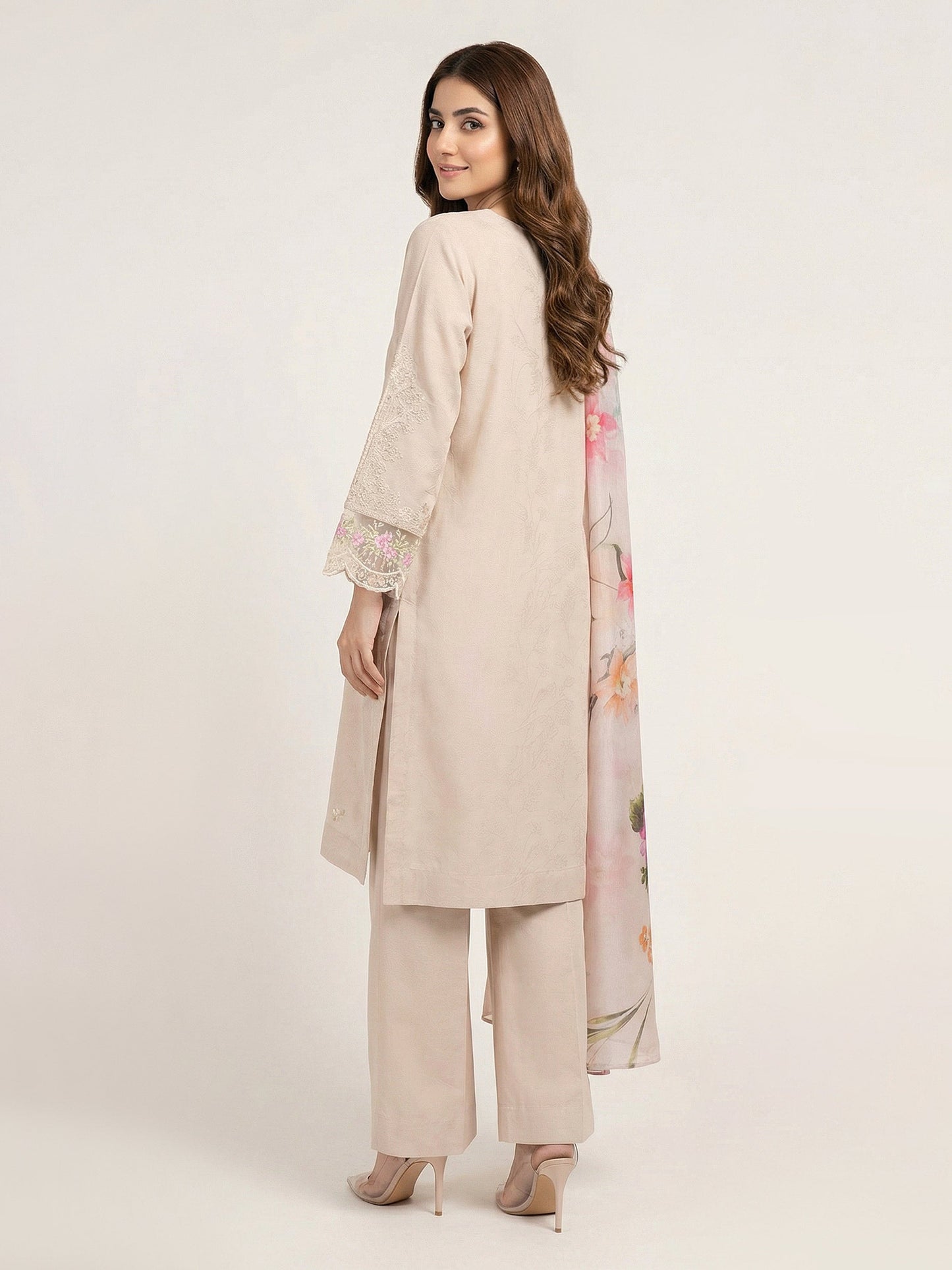 3 Piece Yarn Dyed Suit- Embroidered (Pret)