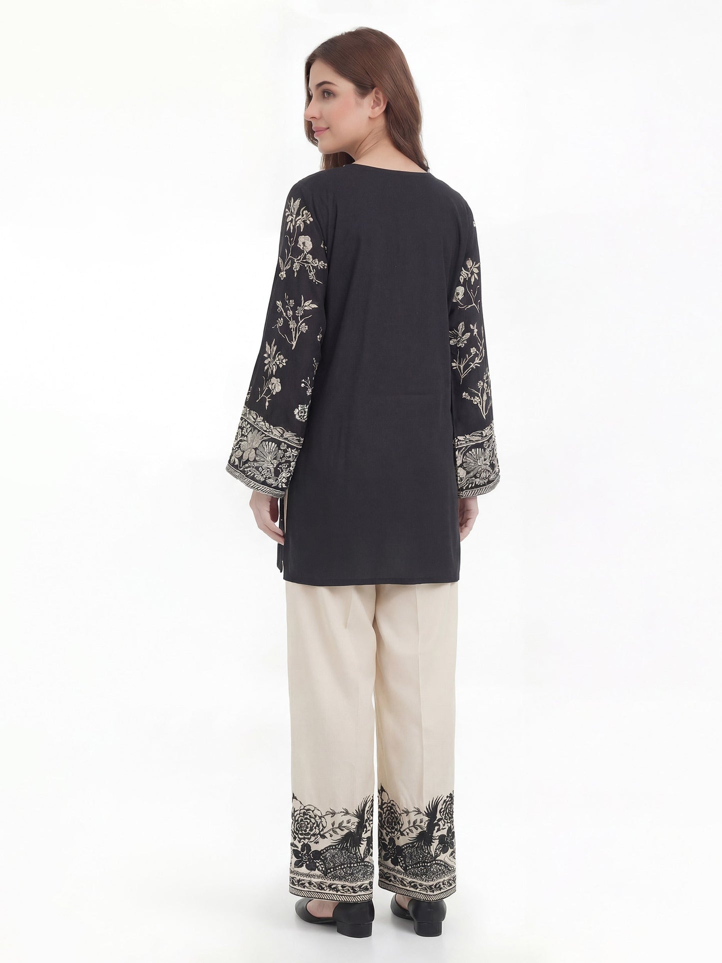 Crepe Co-ord Set- Embroidered
