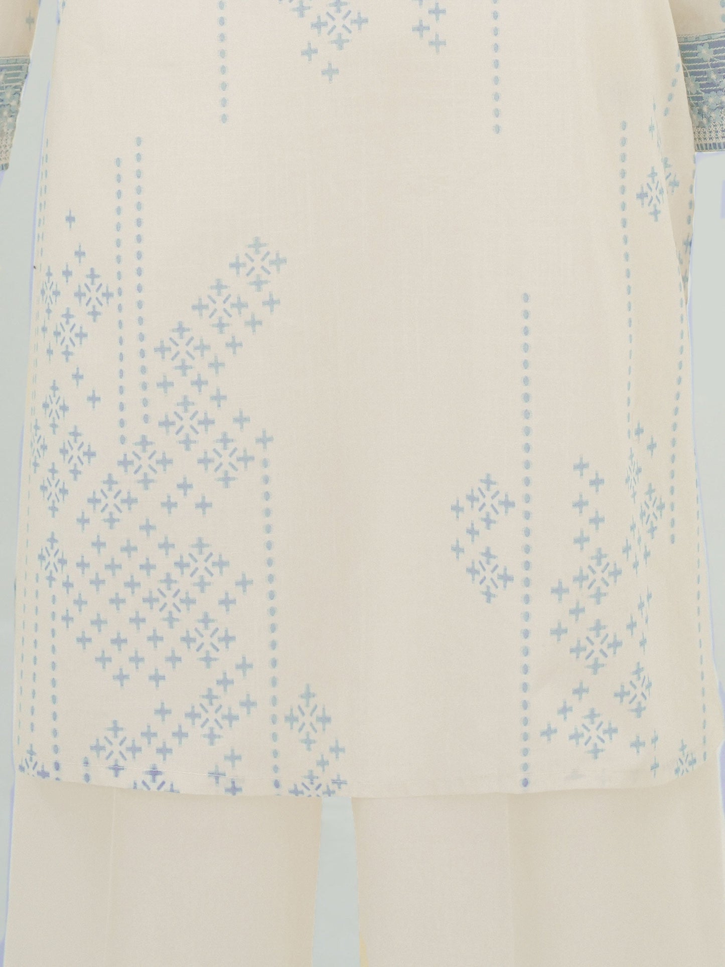 3 Piece Lawn Slub Suit- Embroidered (Pret)