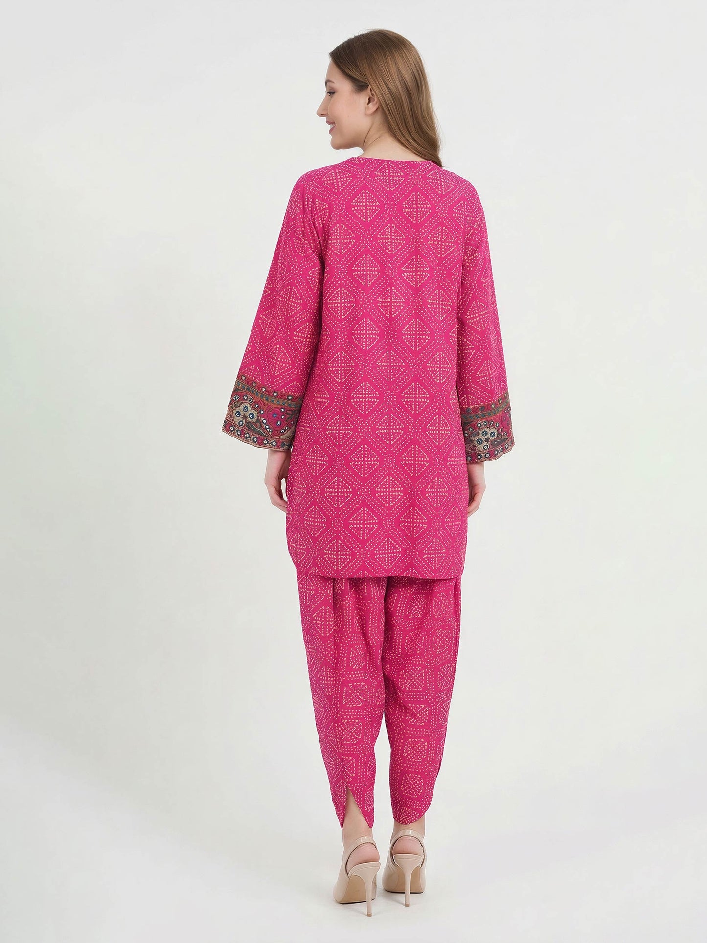 2 Piece Cambric Suit- Embroidered (Pret)