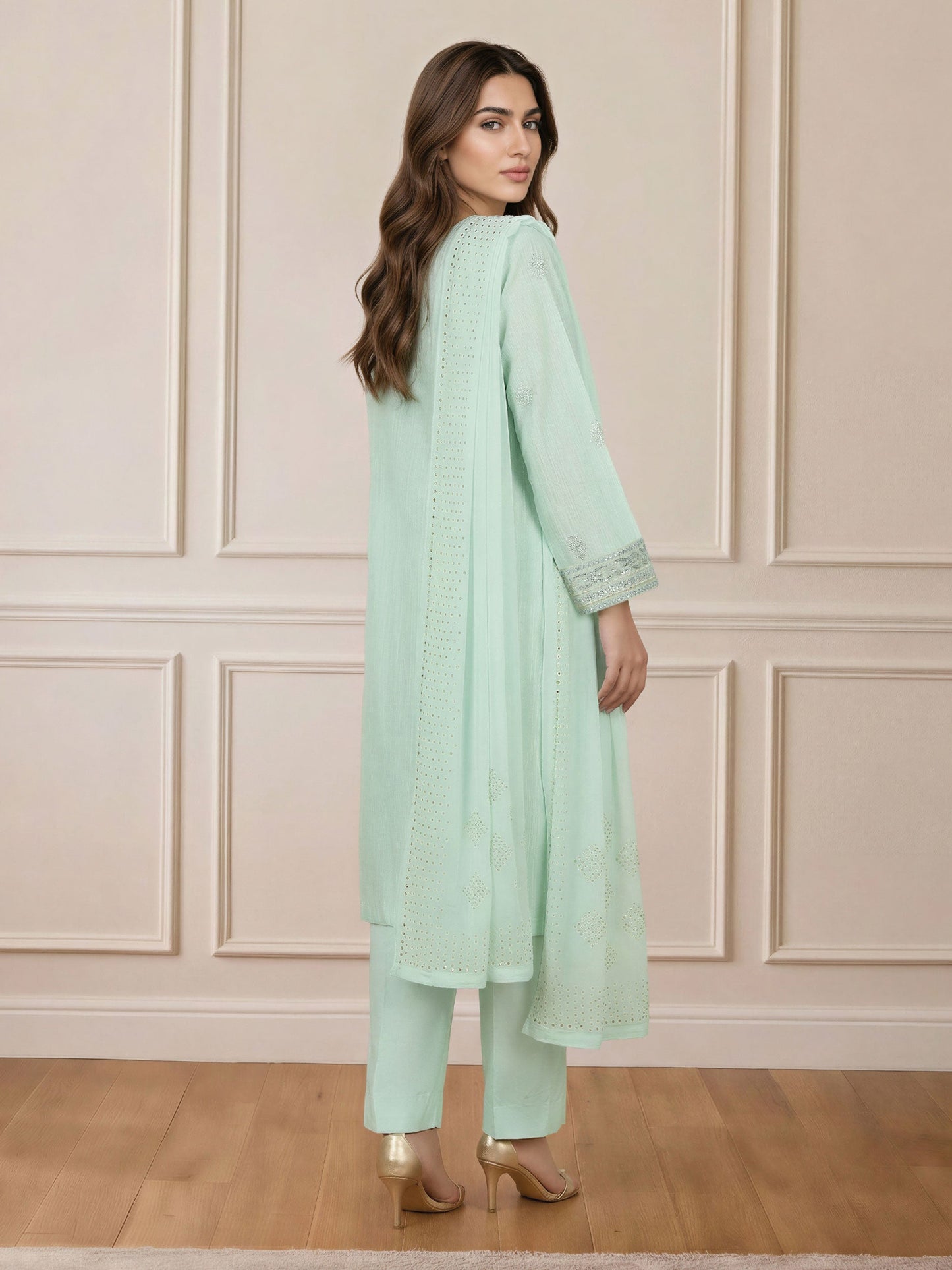 3 Piece Lawn Missouri Suit- Embroidered (Pret)