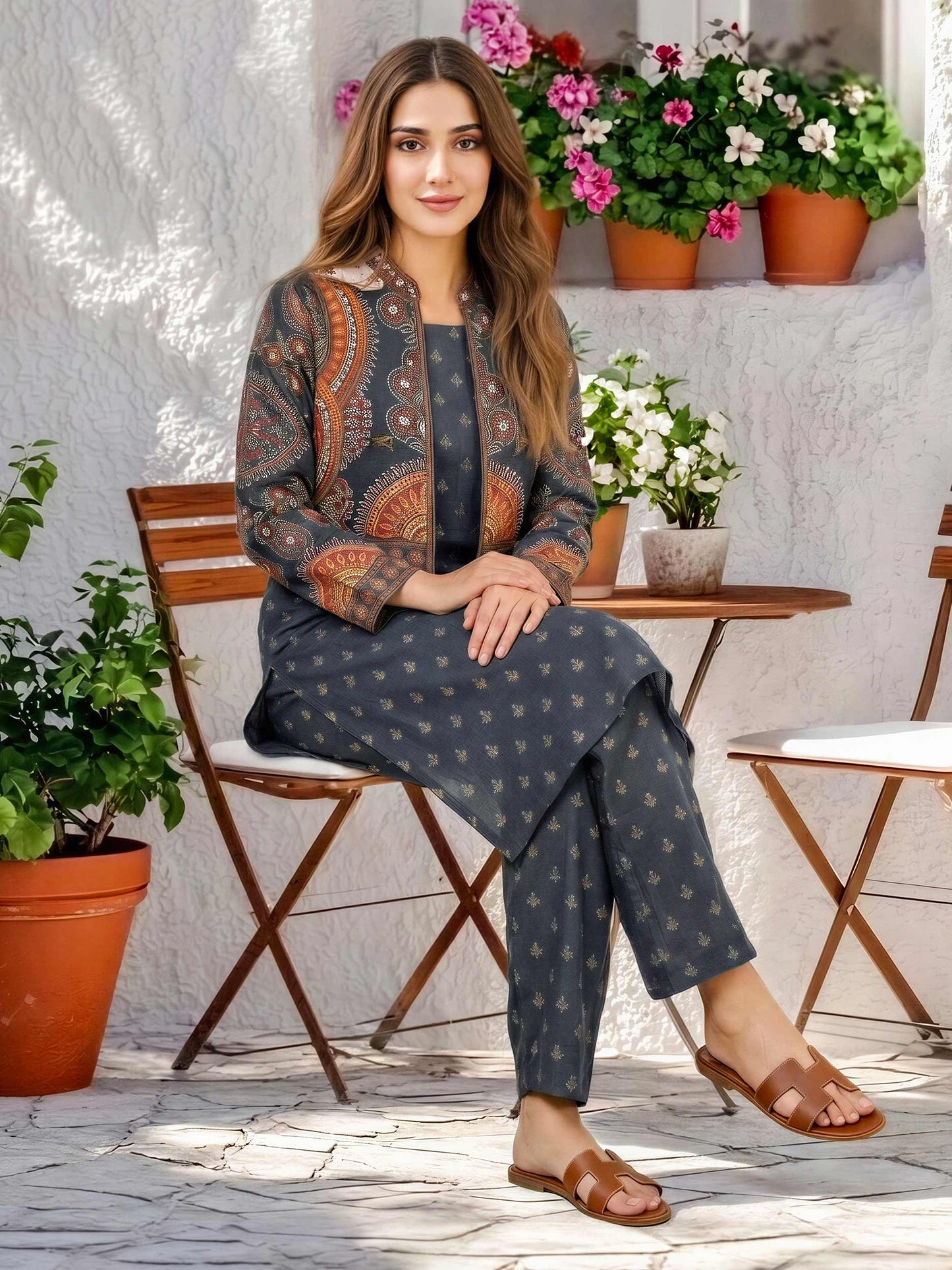 2 Piece Lawn Suit- Embroidered (Pret)