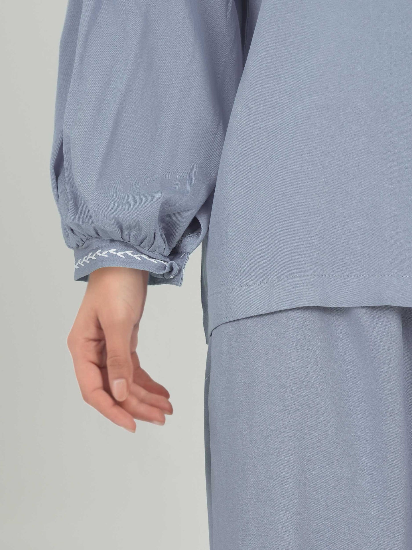 Denim Co-ord Set- Embroidered