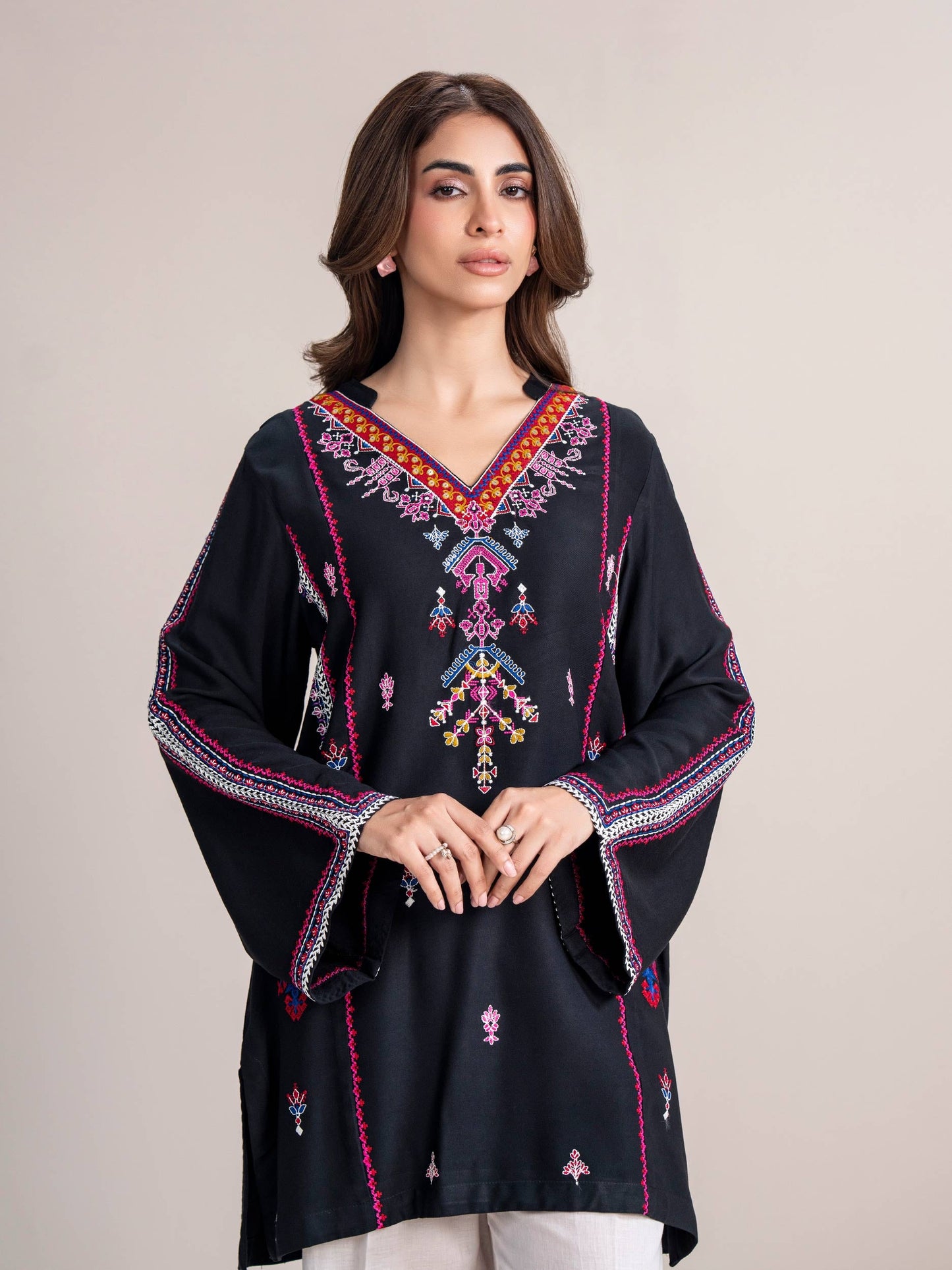 Stone Kurti-Embroidered (Pret)