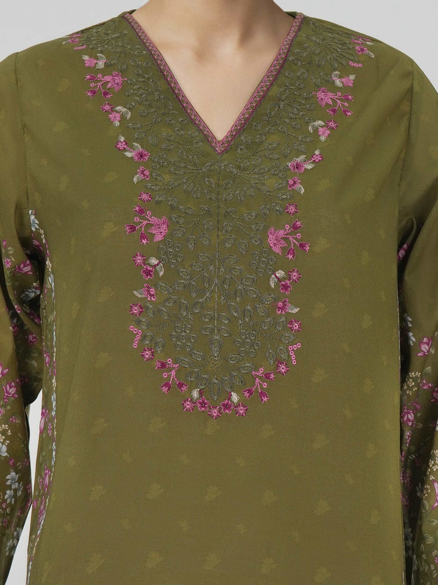 2 Piece Lawn Suit- Embroidered (Pret)