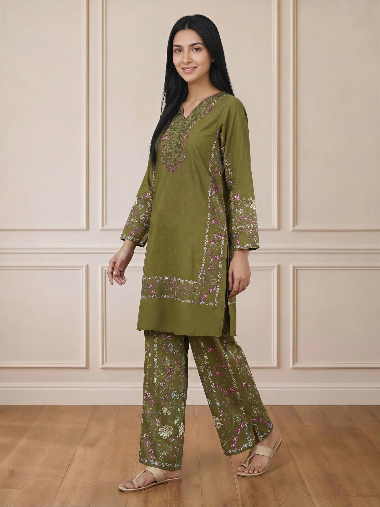 2 Piece Lawn Suit- Embroidered (Pret)