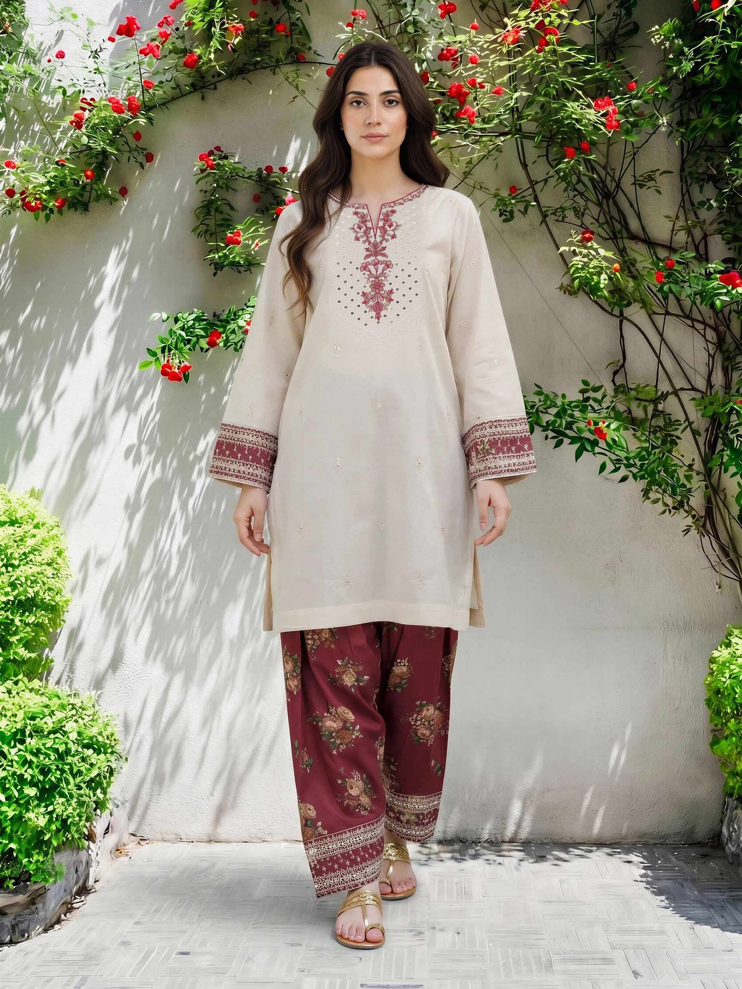 2 Piece Lawn Suit- Embroidered (Pret)
