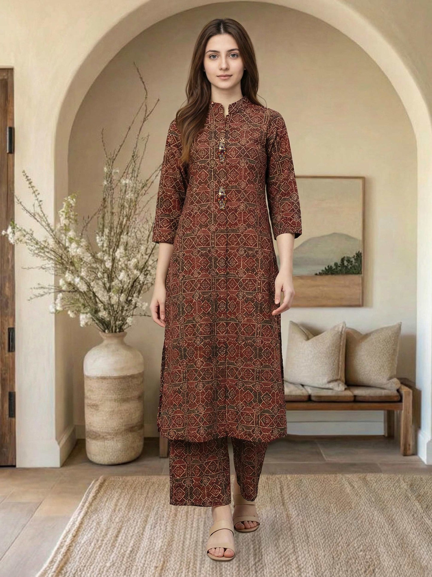 2 Piece Cambric Suit (Pret)