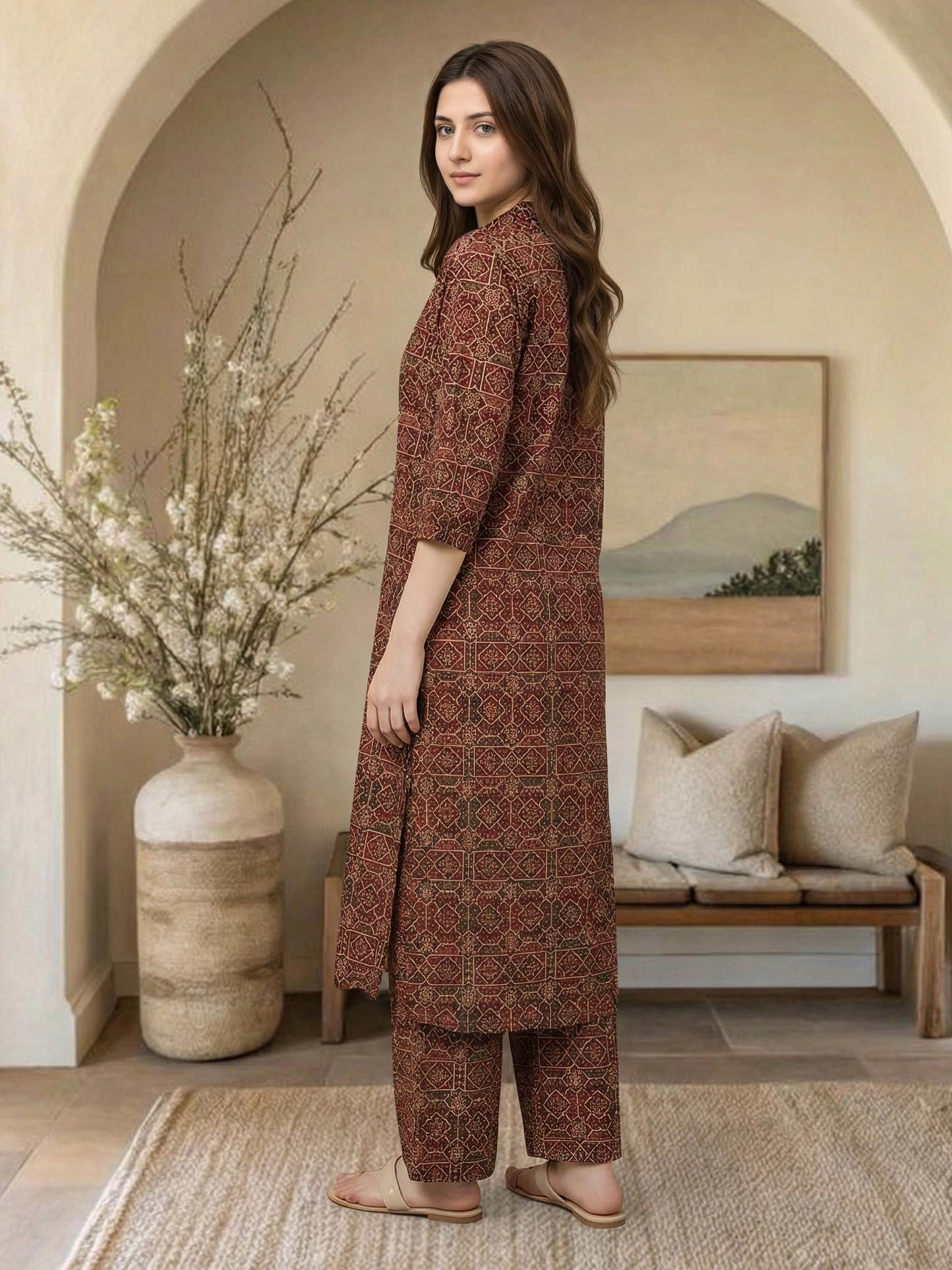 2 Piece Cambric Suit (Pret)