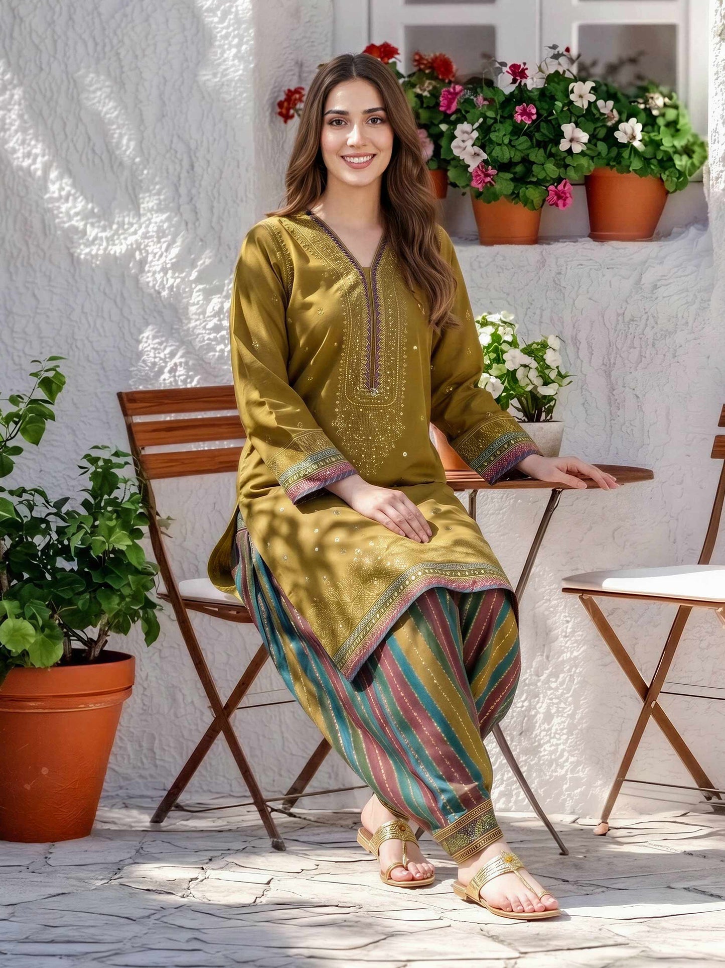 2 Piece Lawn Suit- Embroidered (Pret)