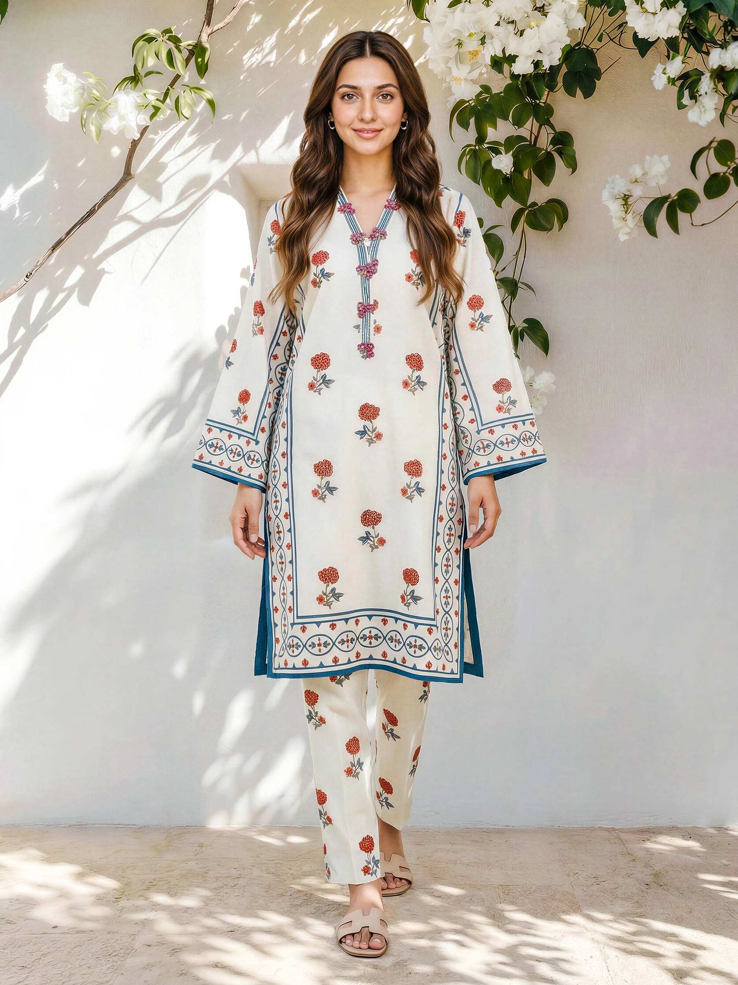 2 Piece Cambric Suit (Pret)