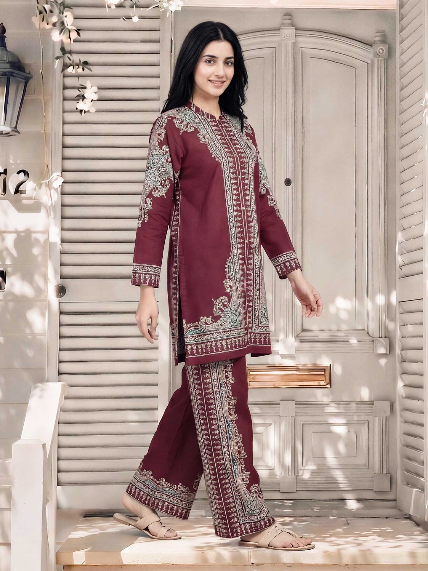 2 Piece Cambric Suit (Pret)