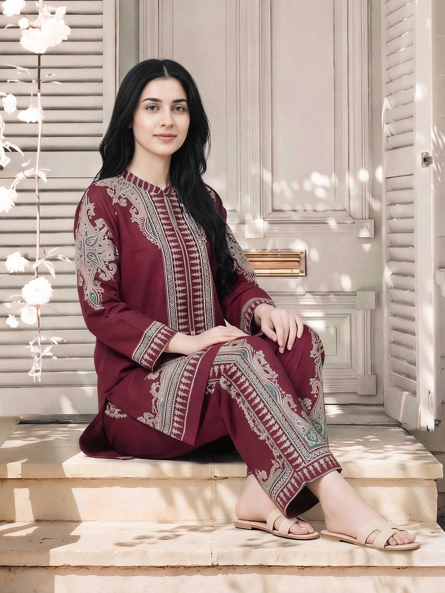 2 Piece Cambric Suit (Pret)