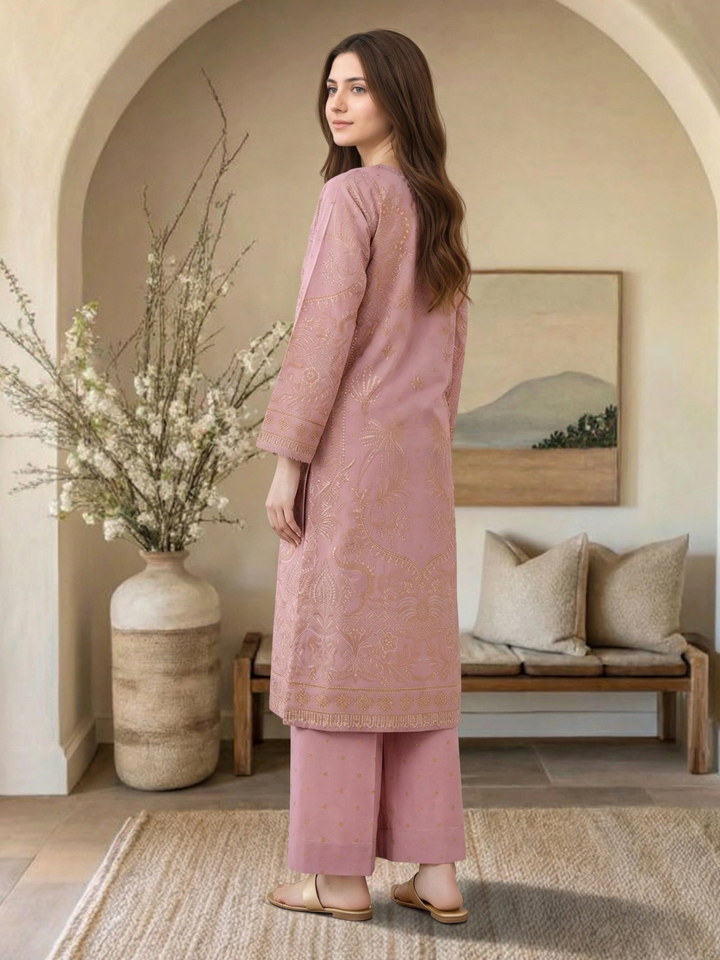 2 Piece Cambric Suit (Pret)