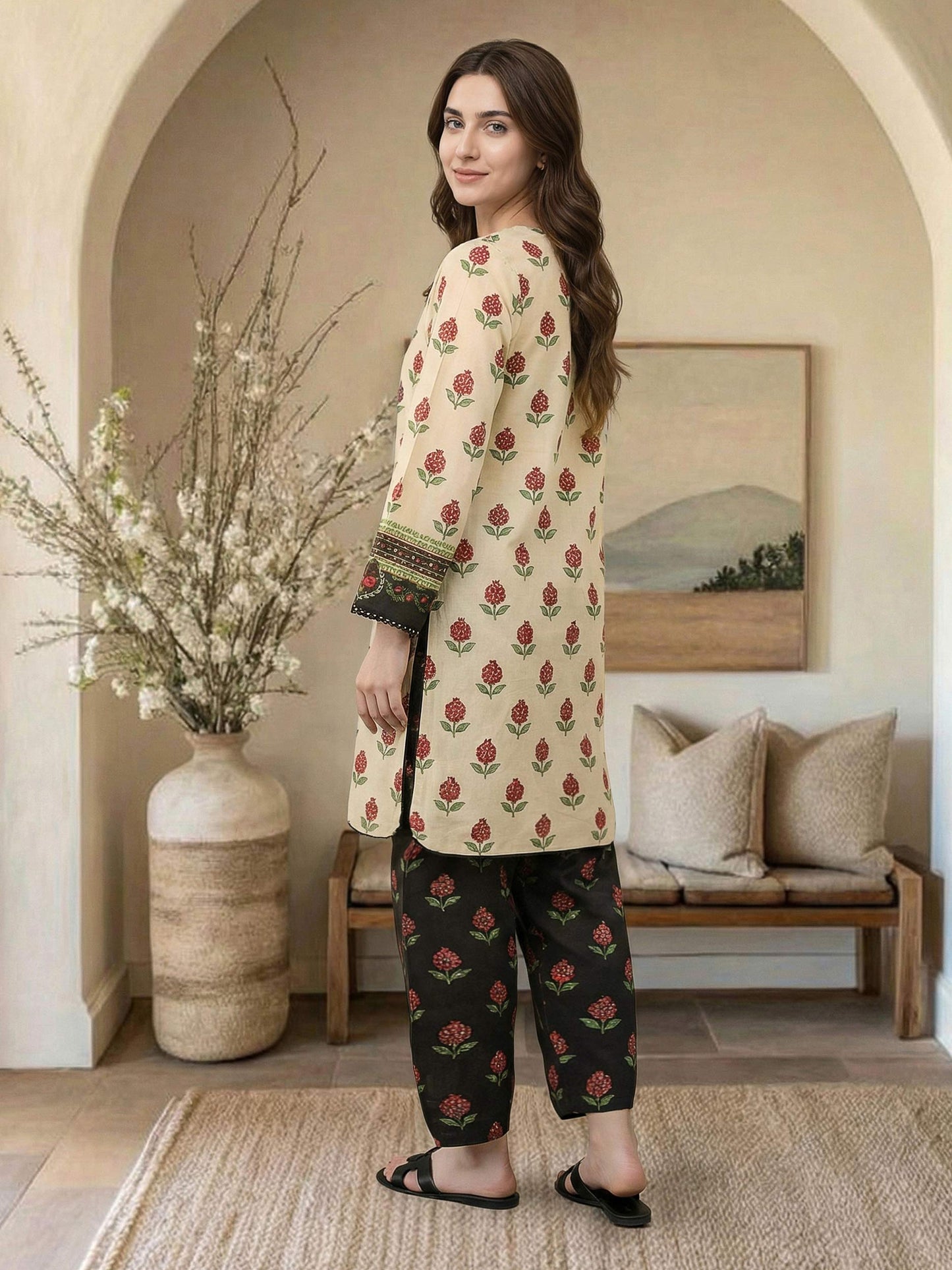 2 Piece Cambric Suit (Pret)