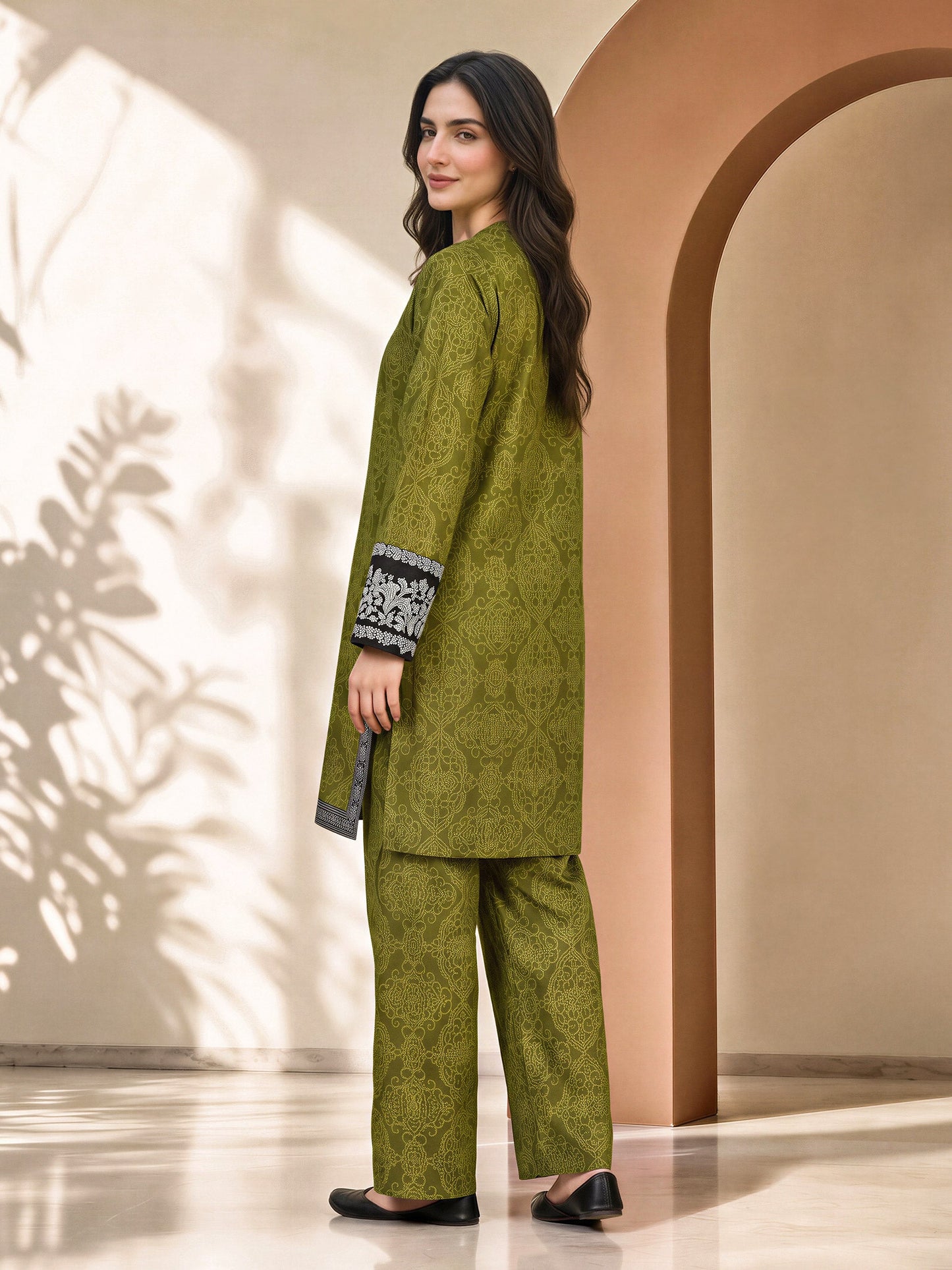 Dobby Co-ord Set- Embroidered