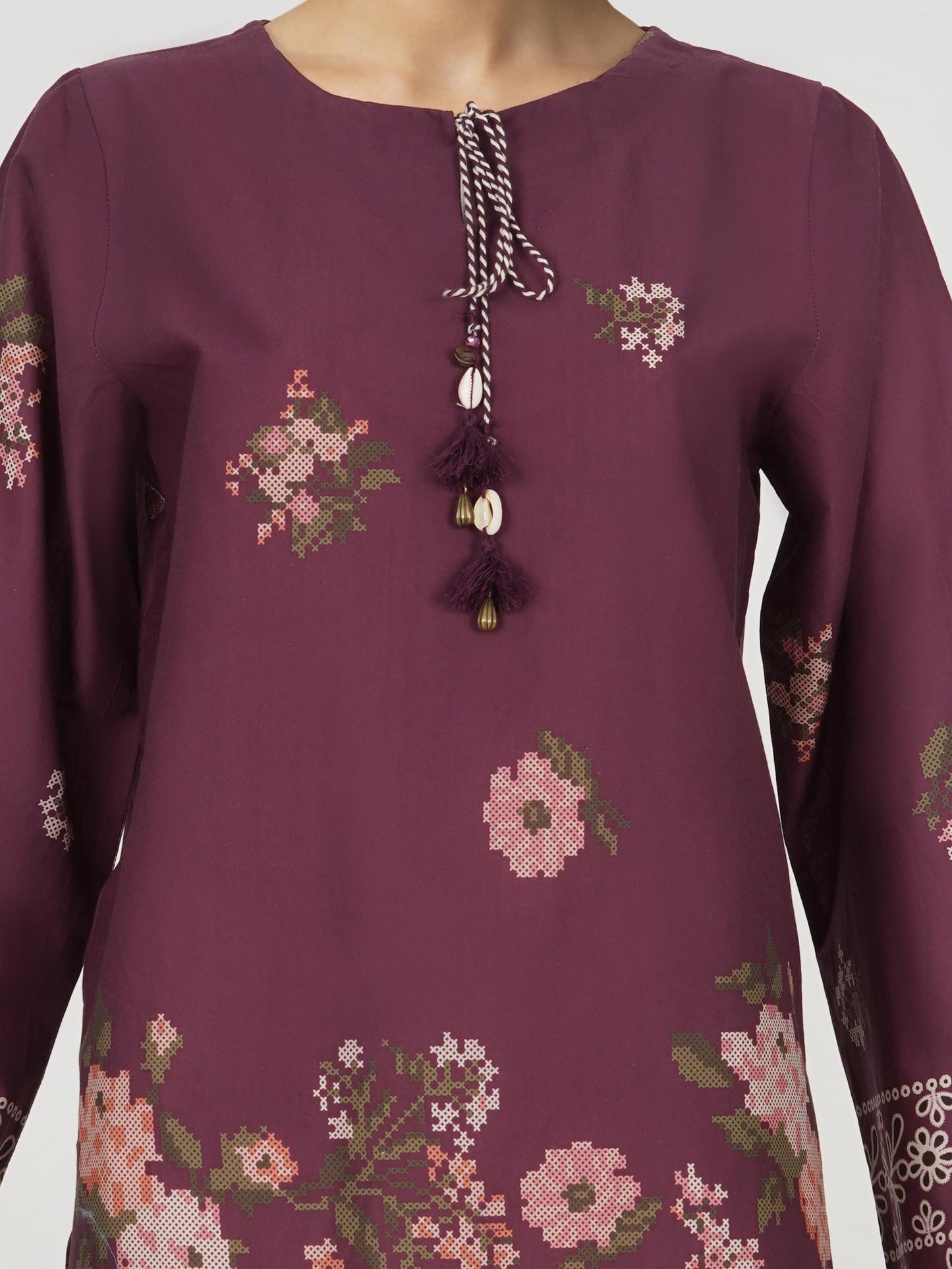 Lawn Slub Kurti (Pret)