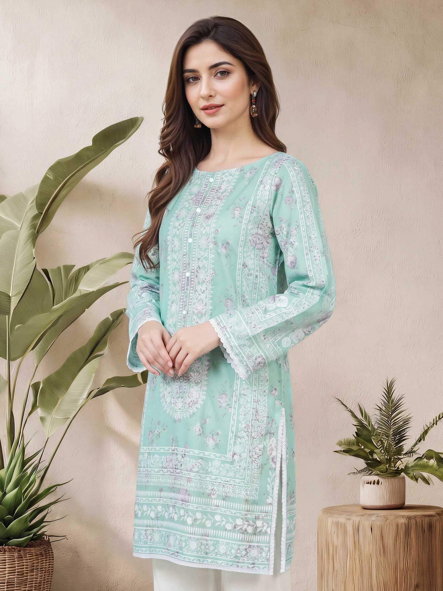 Lawn Shirt- Embroidered (Pret)