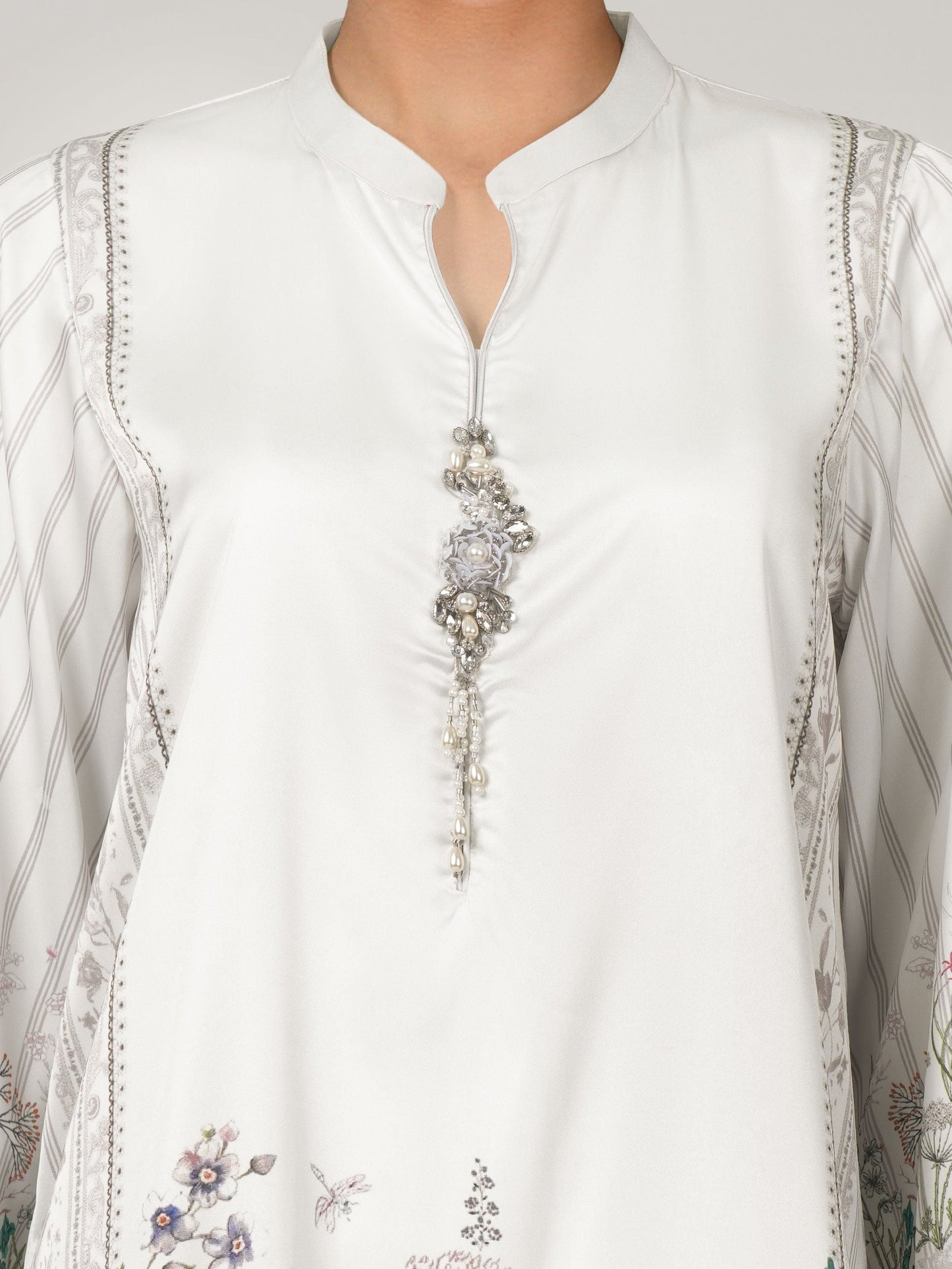 2 Piece Silk Suit- Embellished (Pret)