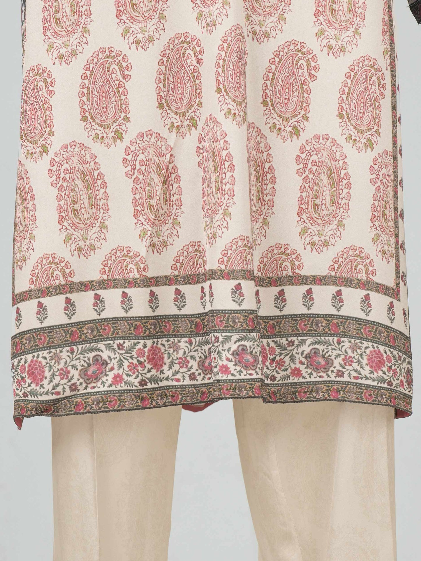 3 Piece Silk Suit- Embroidered (Pret)