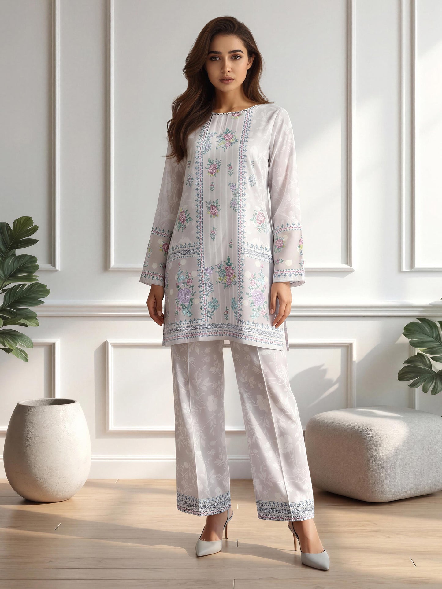 Silk Co-ord Set- Embellished