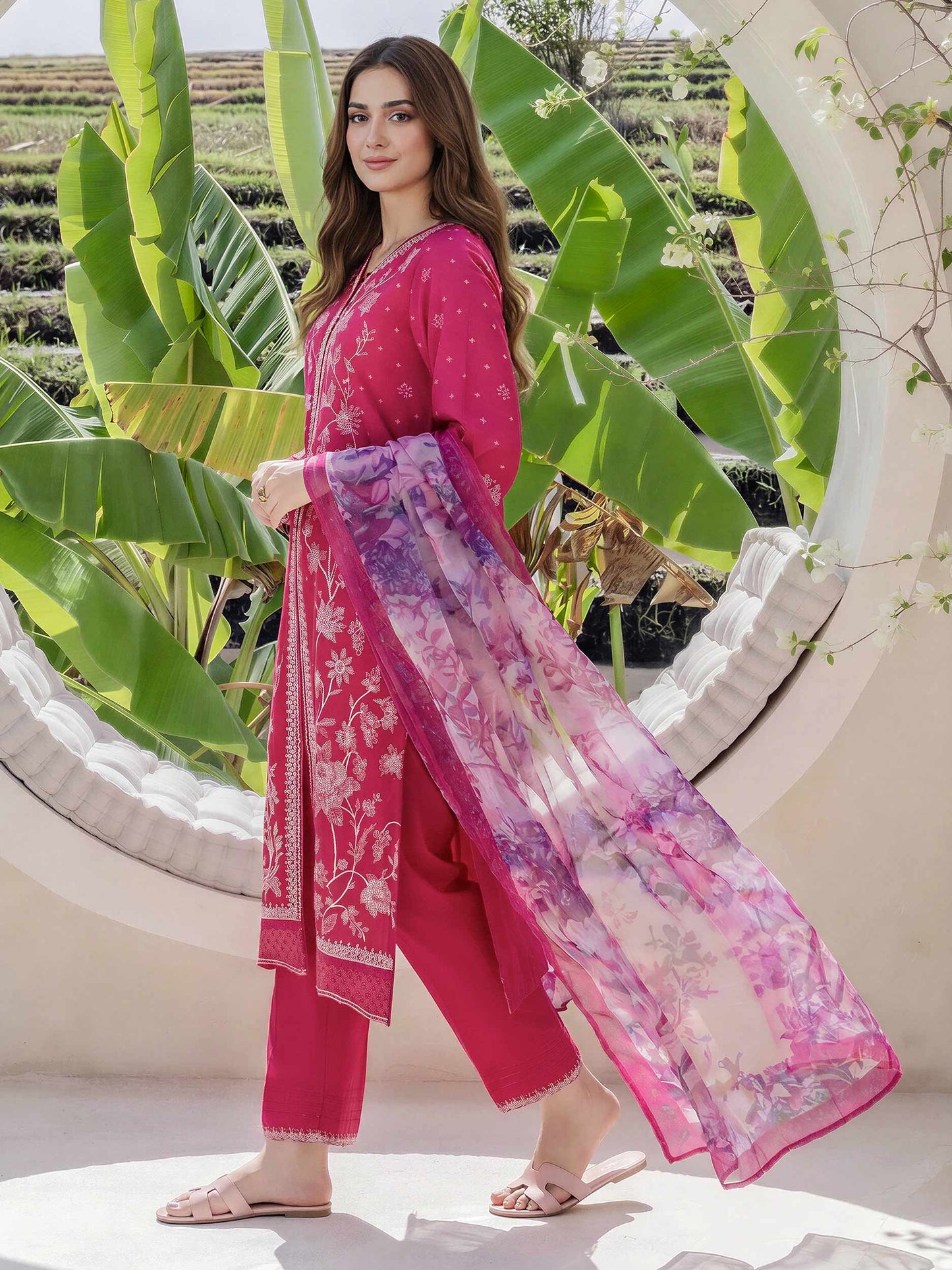 3 Piece Lawn Suit- Embroidered (Pret)