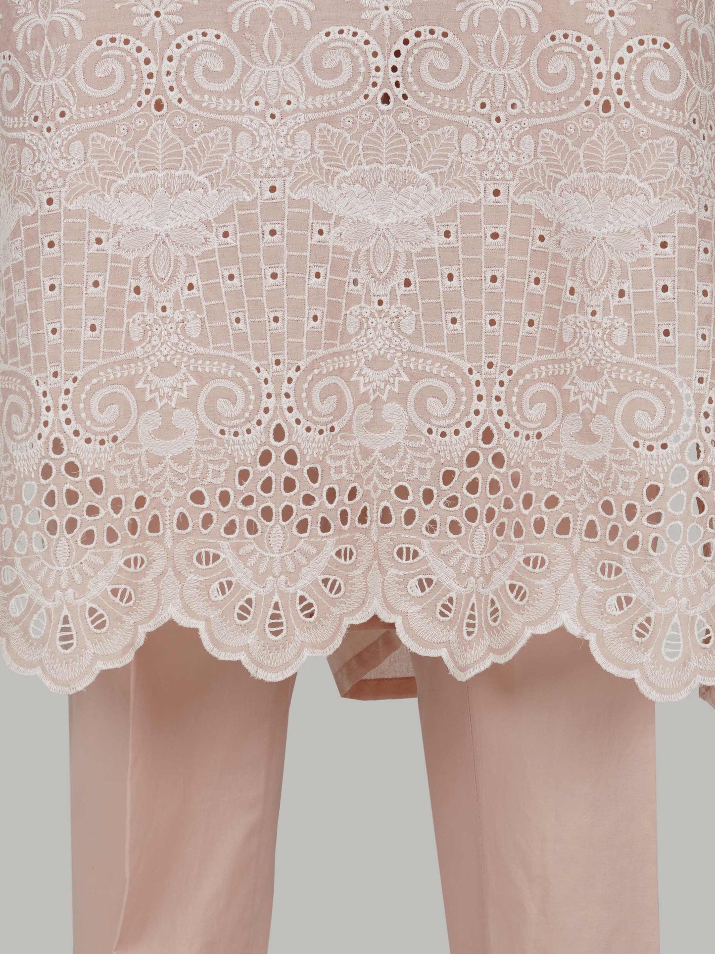 2 Piece Self Jacquard Suit- Embroidered (Pret)