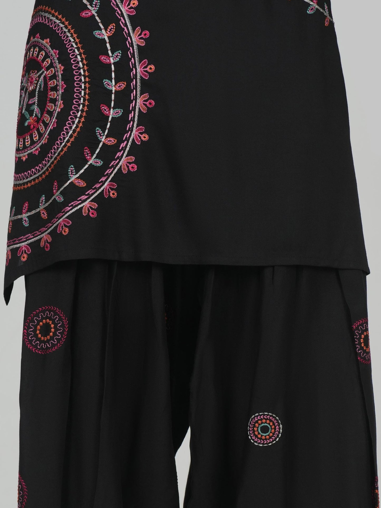 2 Piece Viscose Suit- Embroidered