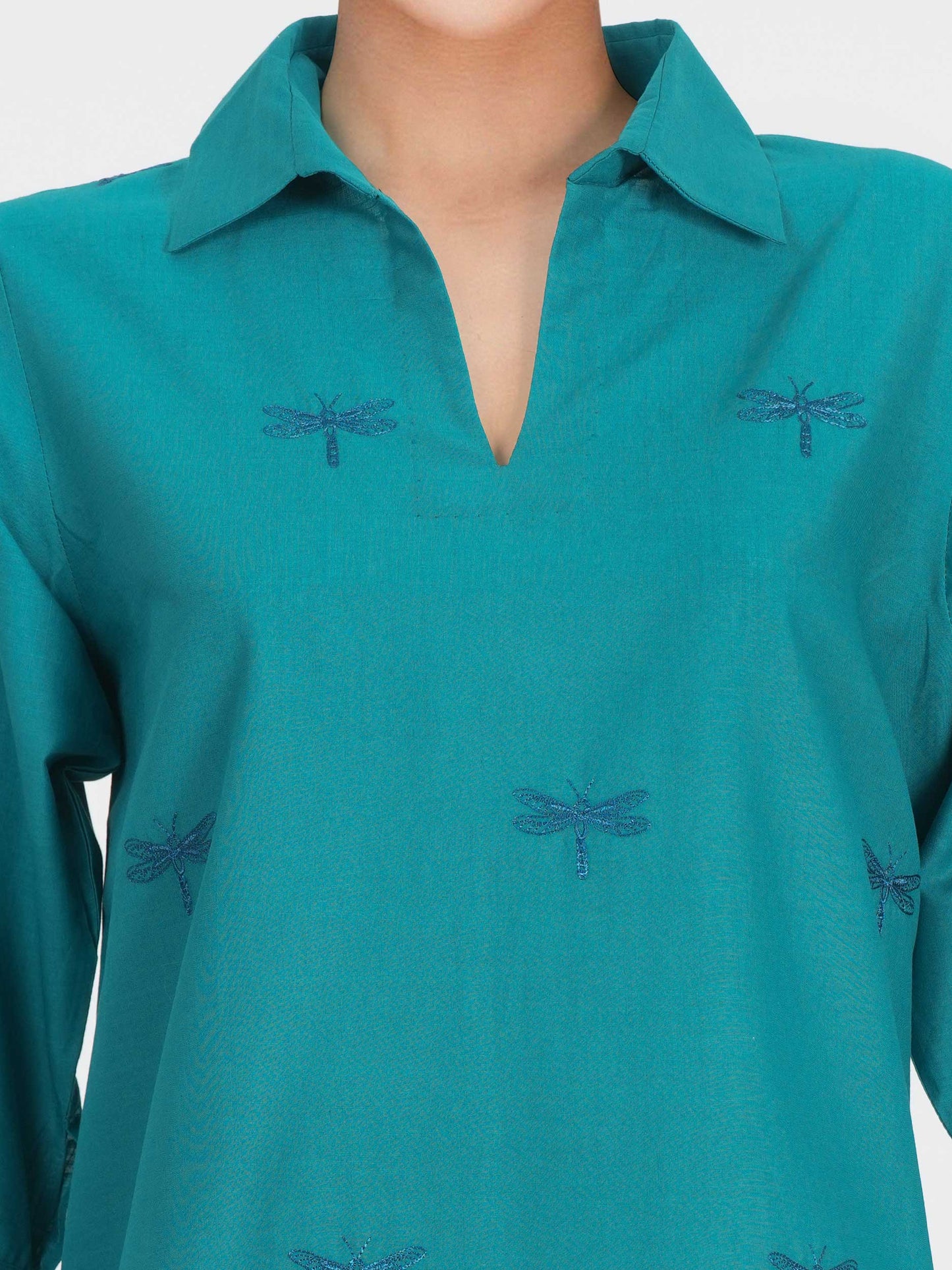 2 Piece Cambric Suit- Embroidered (Pret)