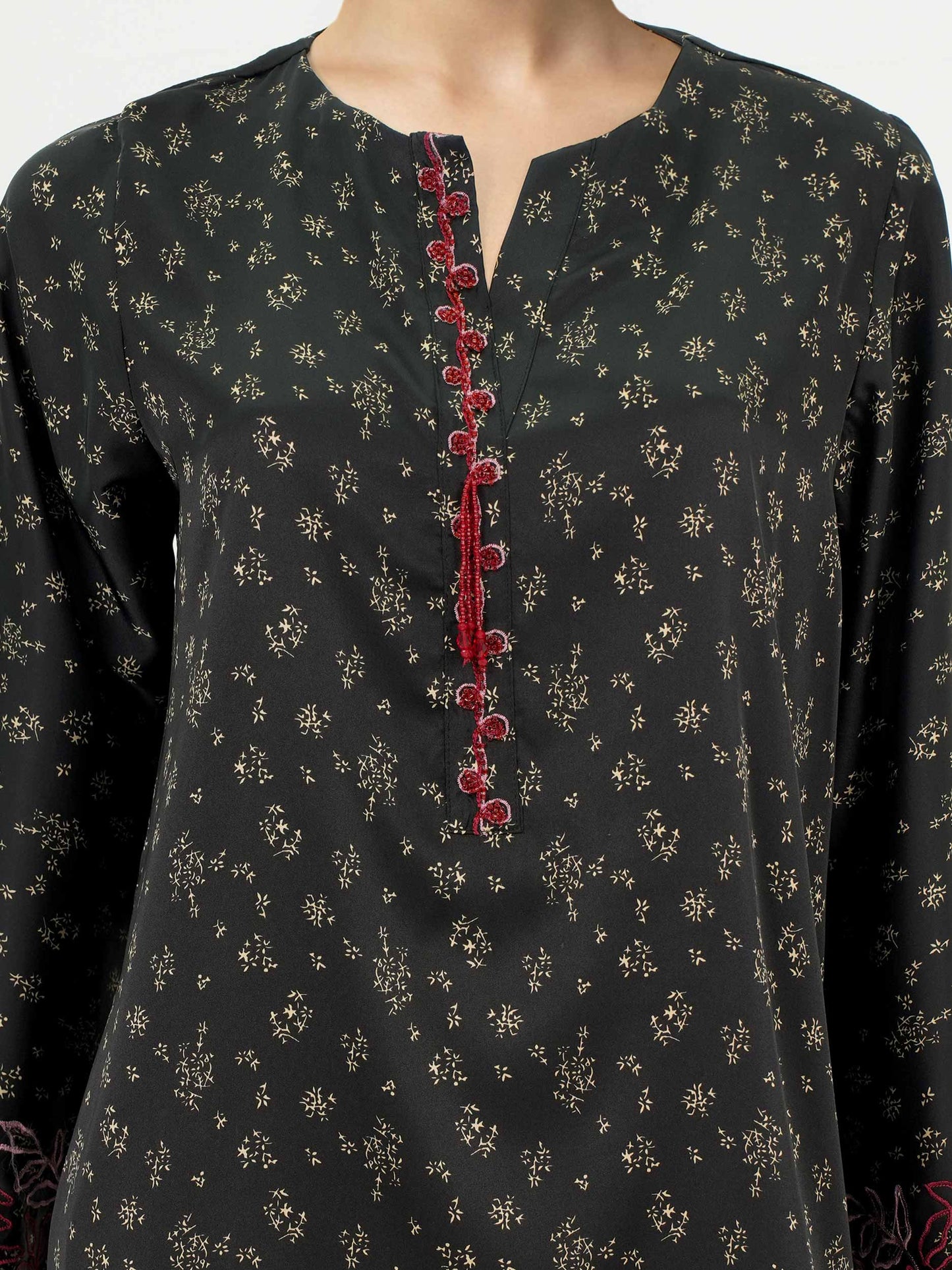 Silk Co-ord Set- Embroidered
