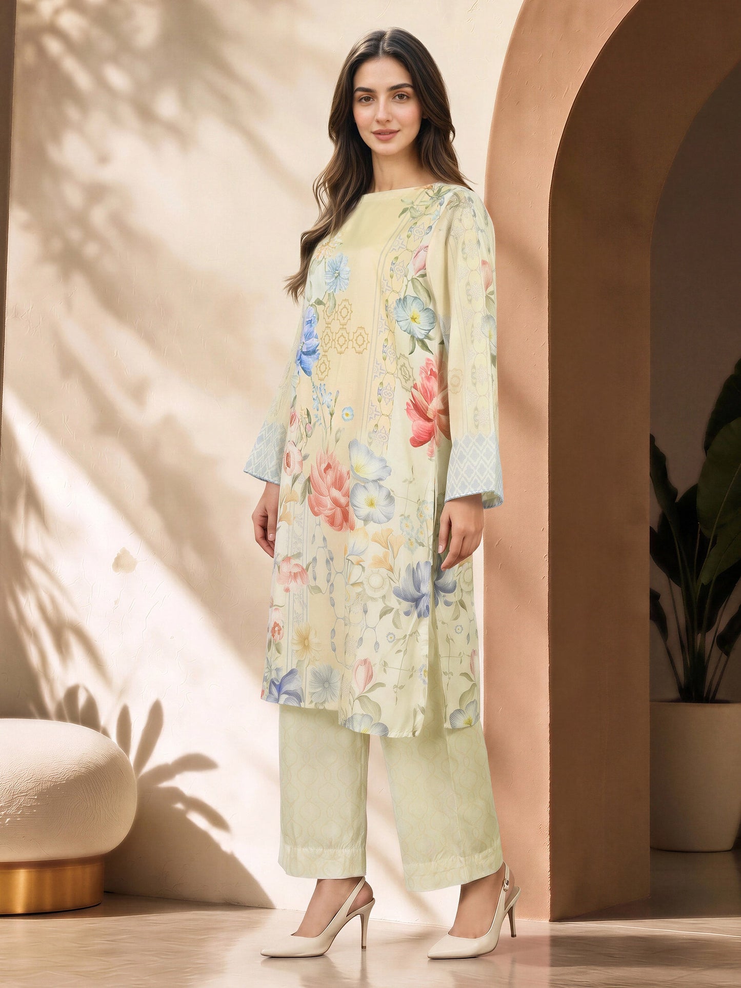 2 Piece Silk Suit (Pret)