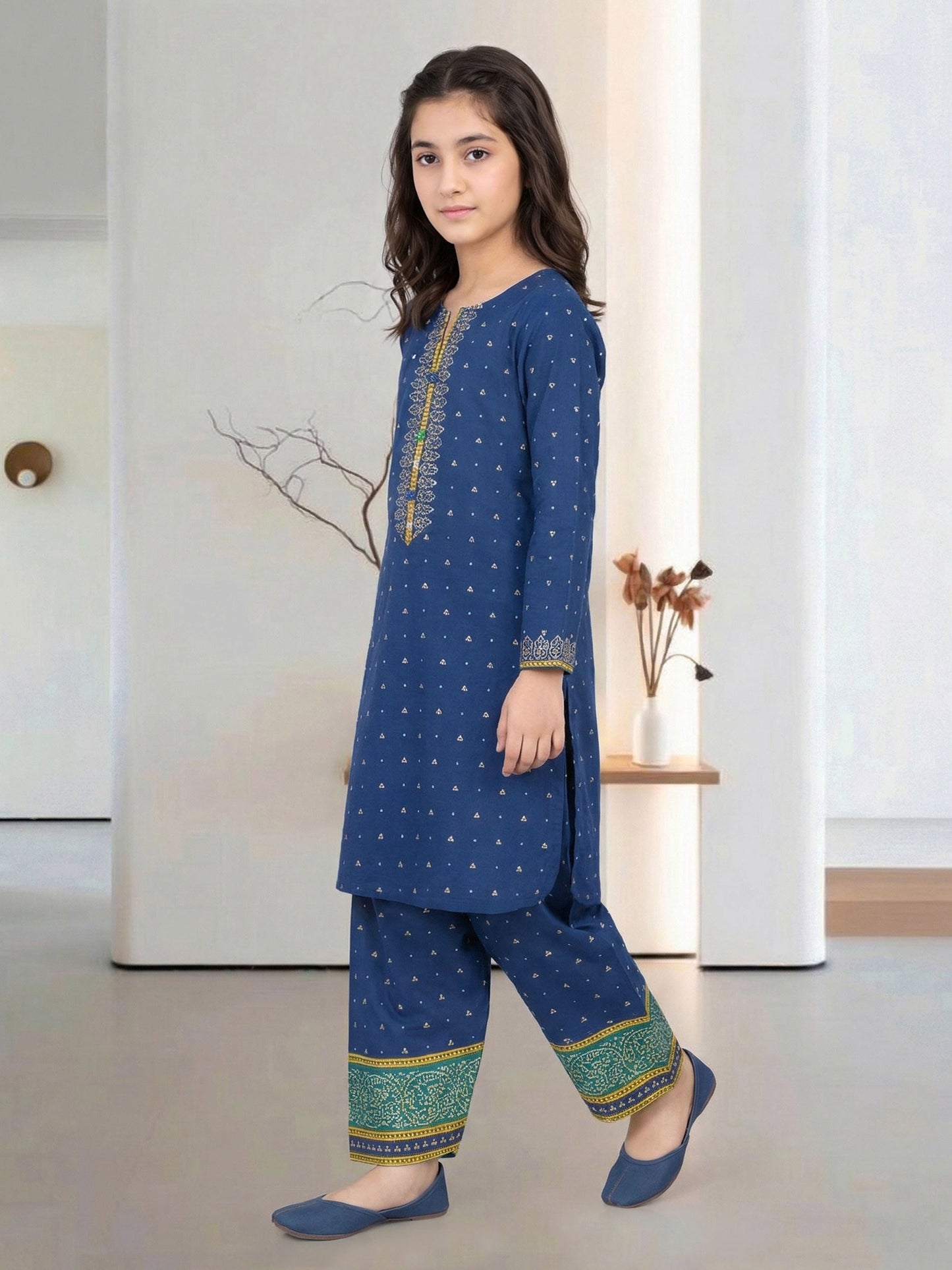 2 Piece Cambric Suit (Pret)