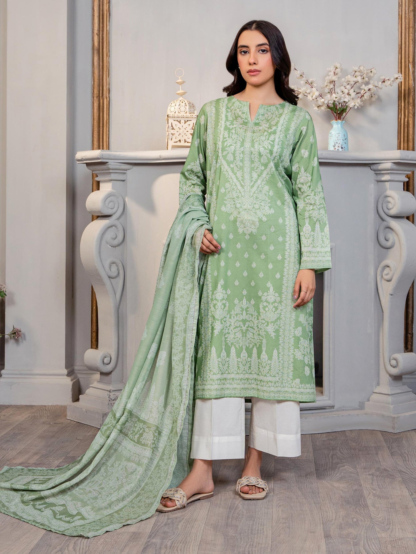 2 Piece Lawn Suit-Paste Print (Pret)