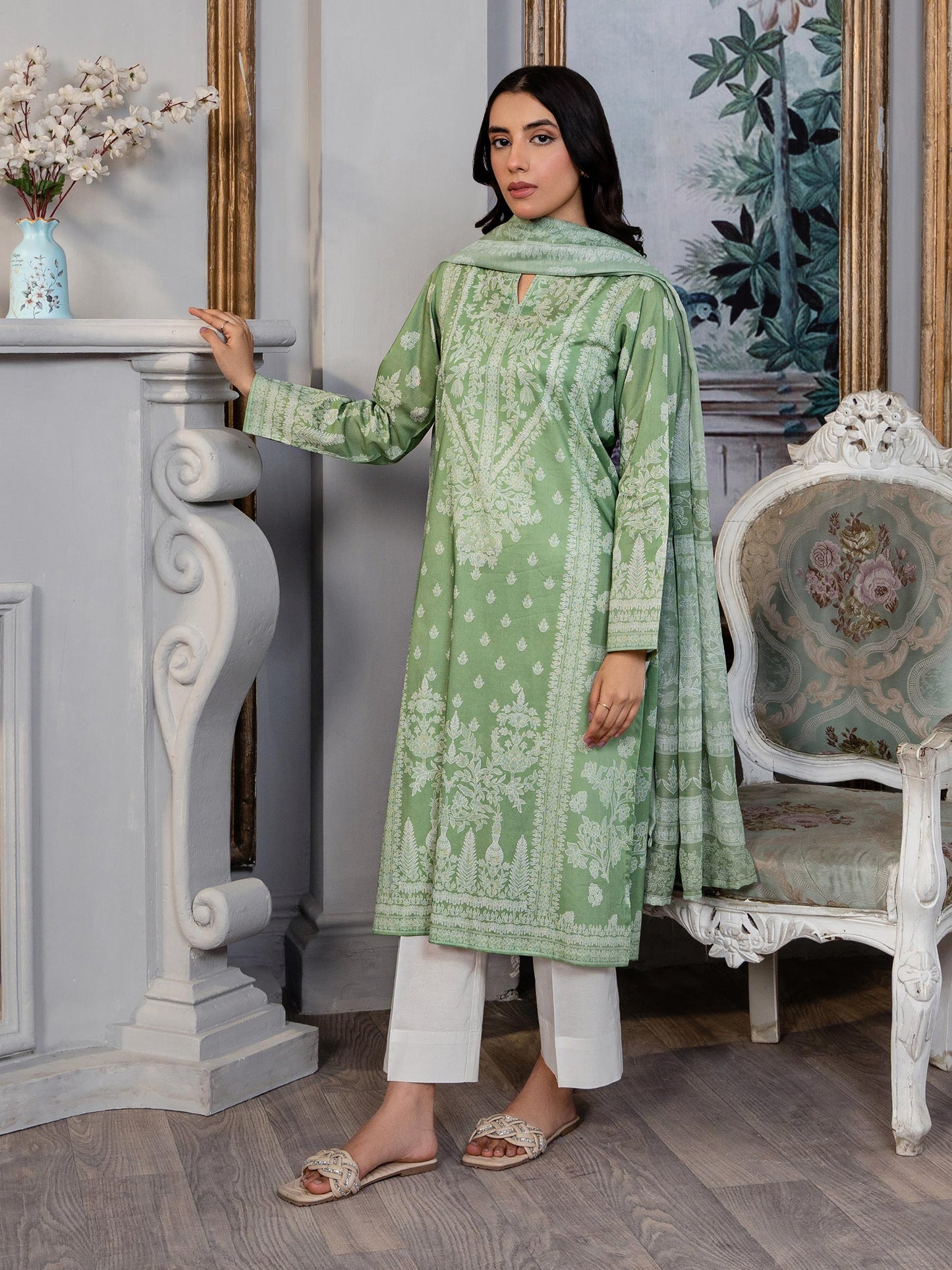 2 Piece Lawn Suit-Paste Print (Pret)