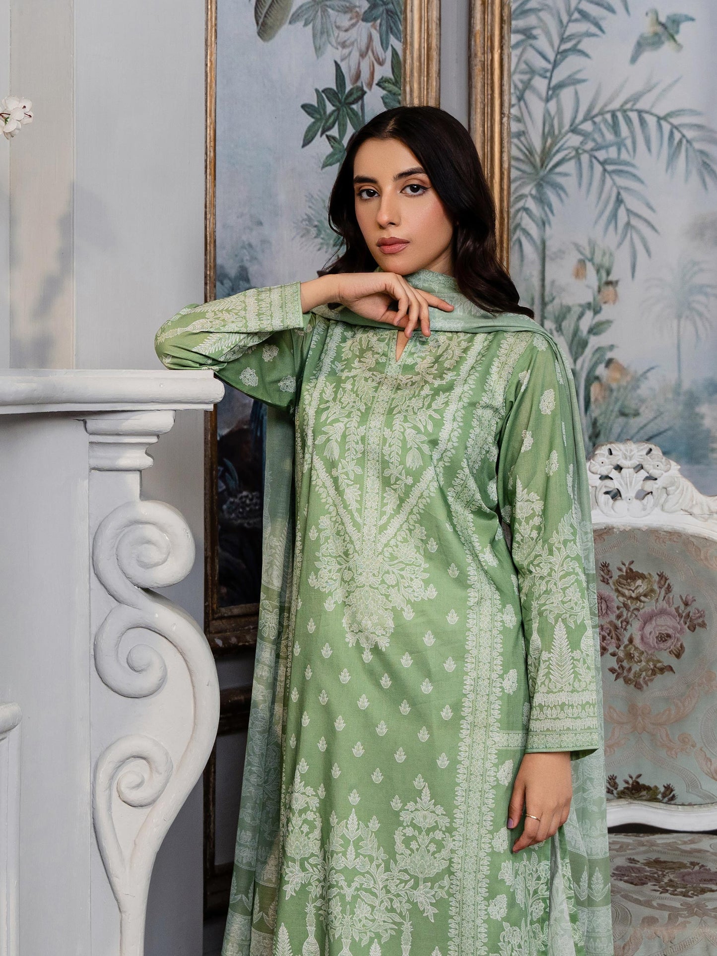 2 Piece Lawn Suit-Paste Print (Pret)