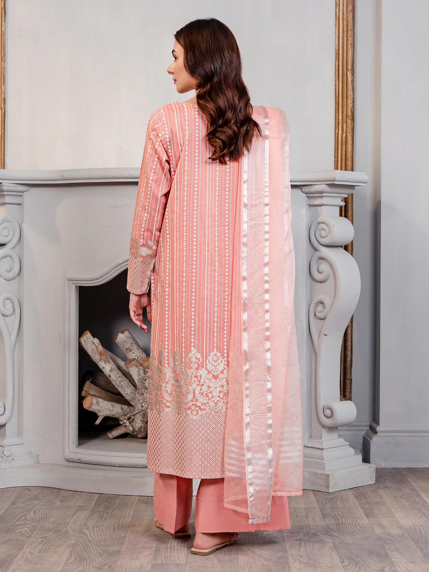 3 Piece Lawn Suit-Paste Print (Pret)