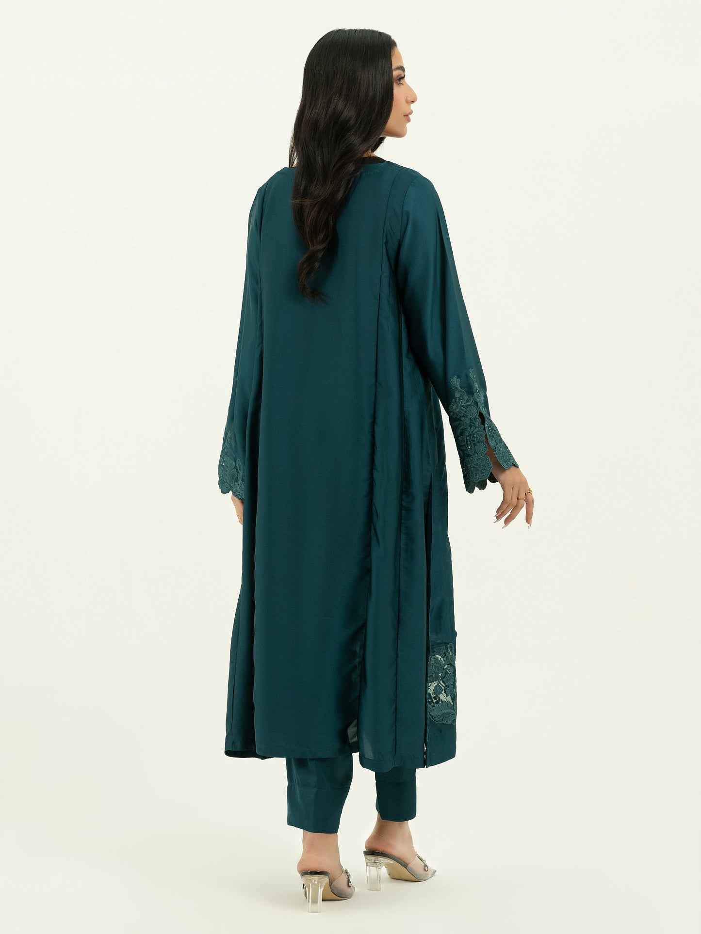 2 Piece Silk Suit-Embroidered (Pret)