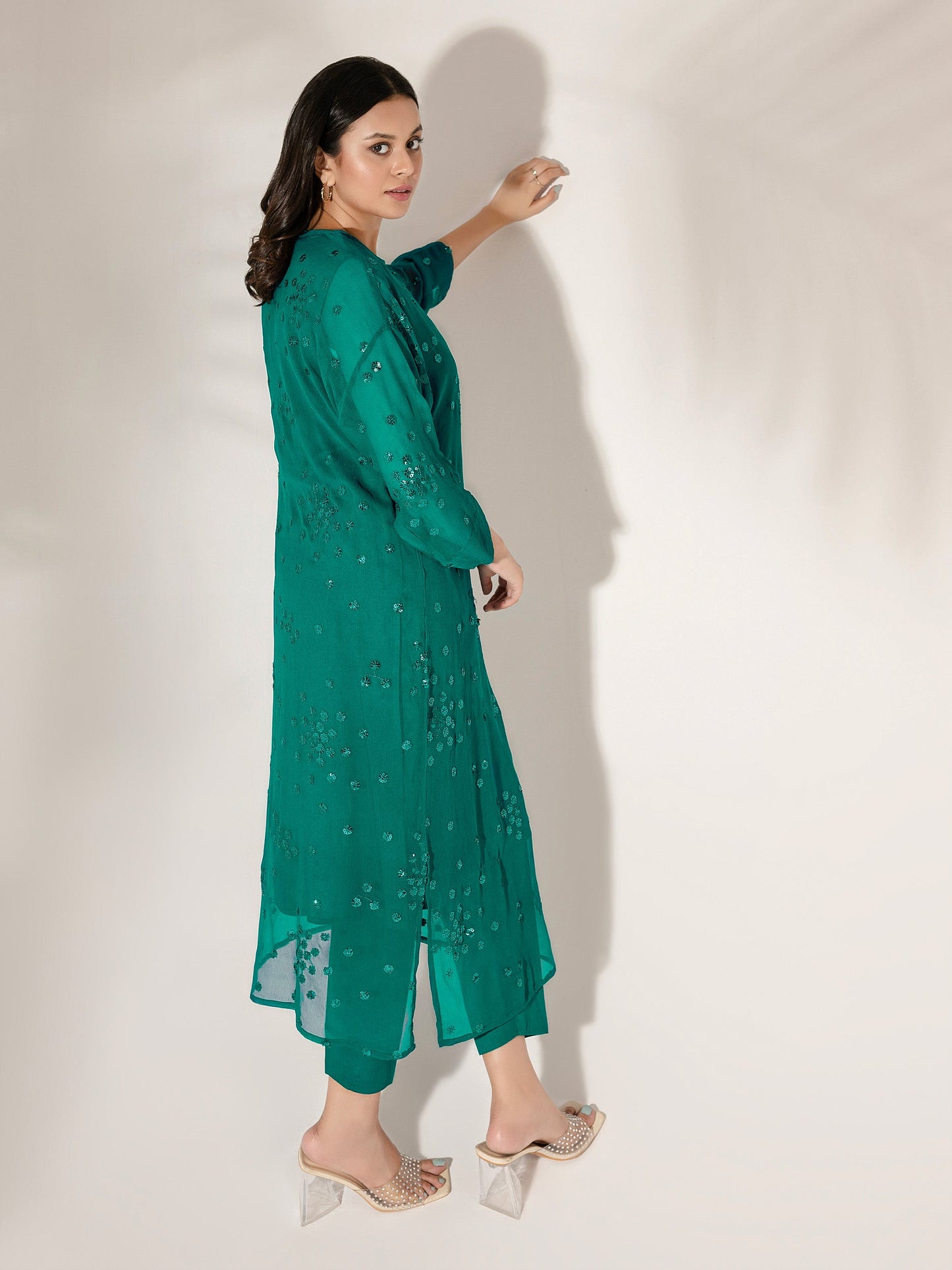 2 Piece Chiffon Suit-Embroidered (Pret)