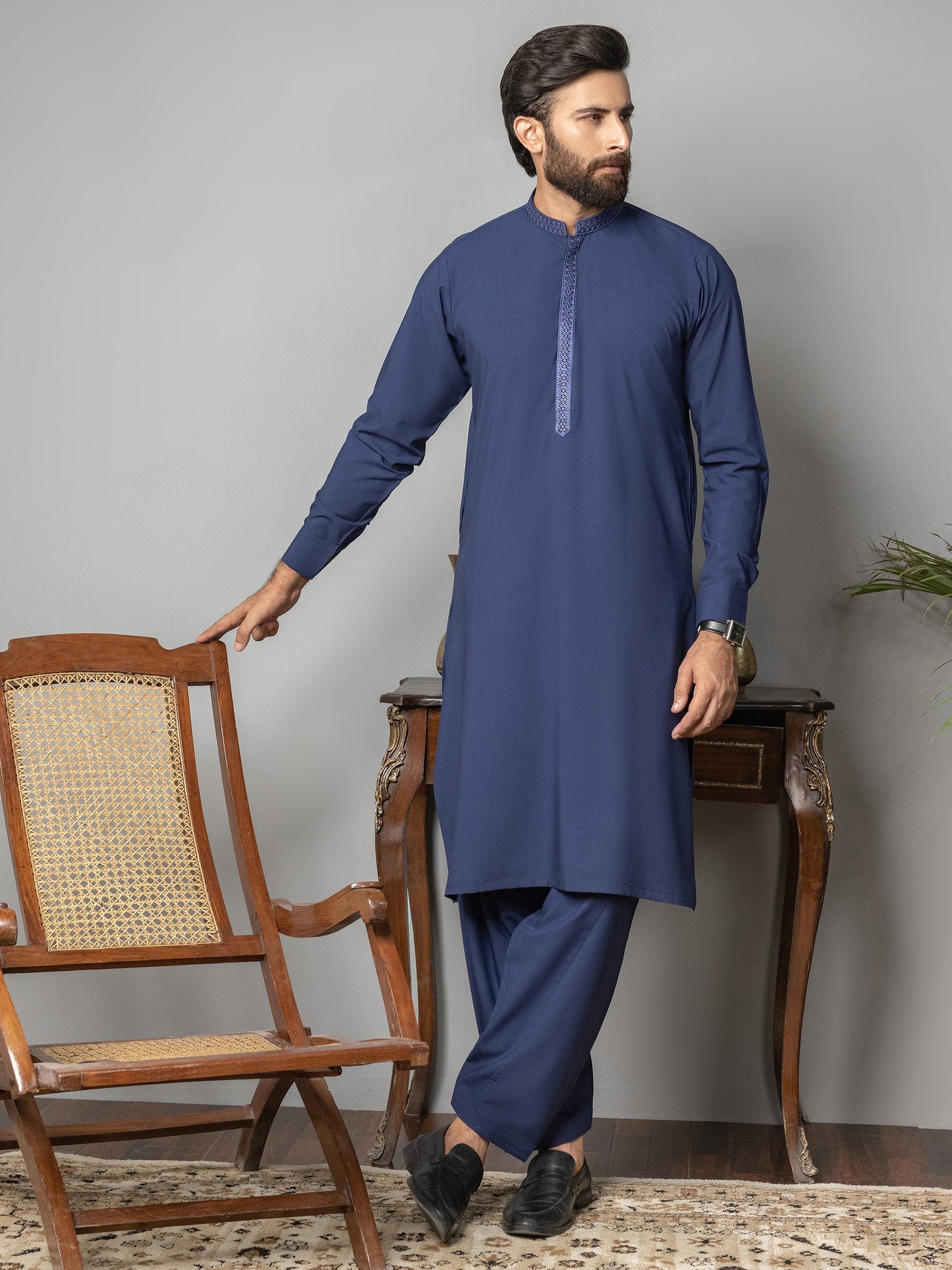 Wash and Wear Suit-Embroidered