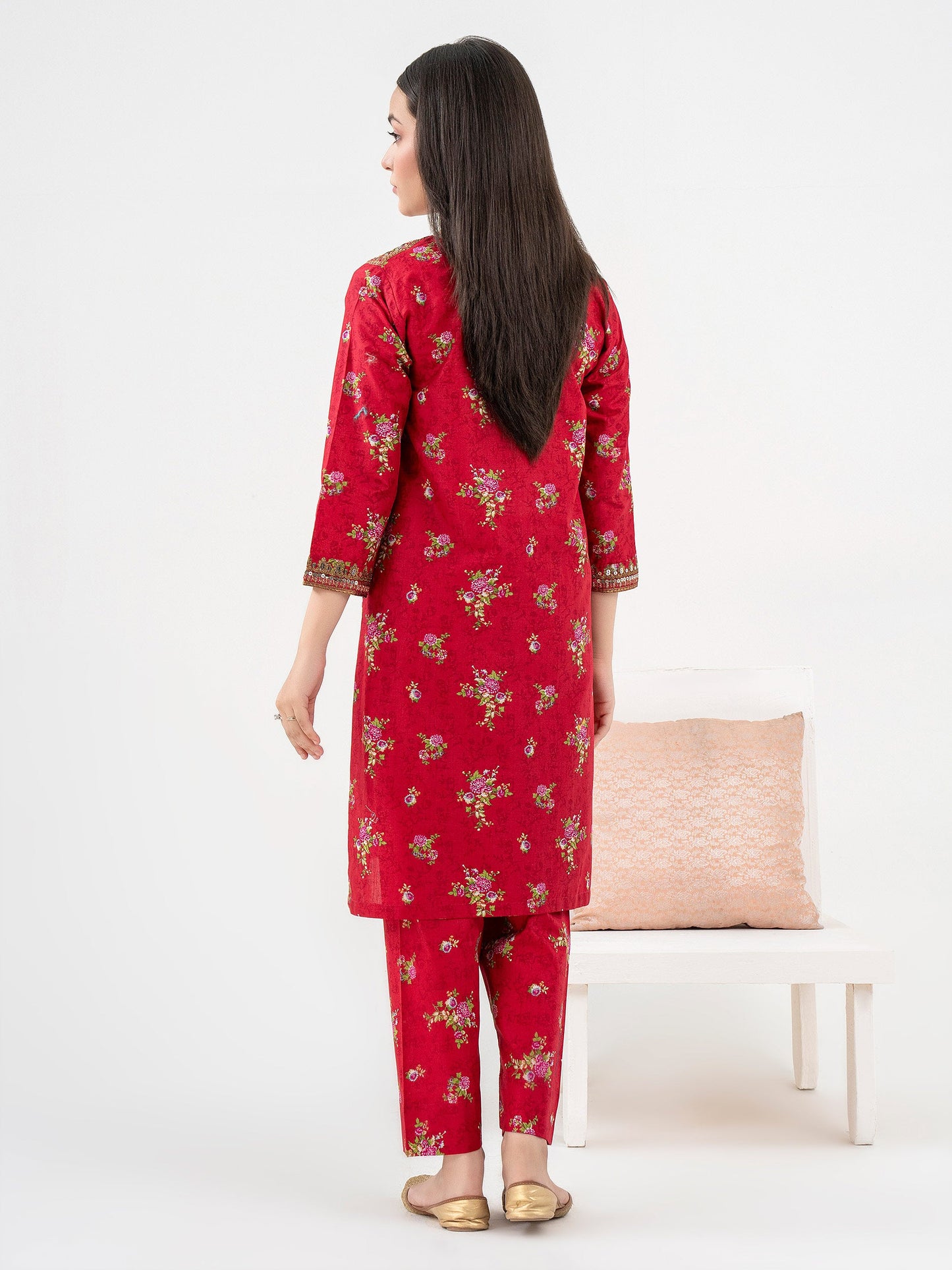 2 Piece Lawn Suit-Embroidered