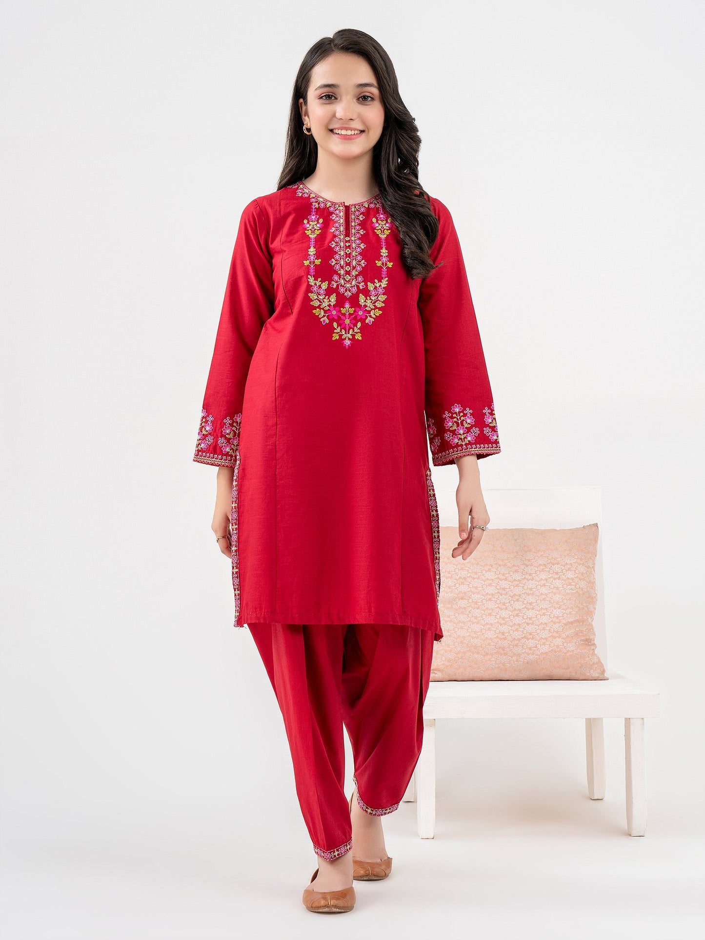 2 Piece Lawn Suit-Embroidered