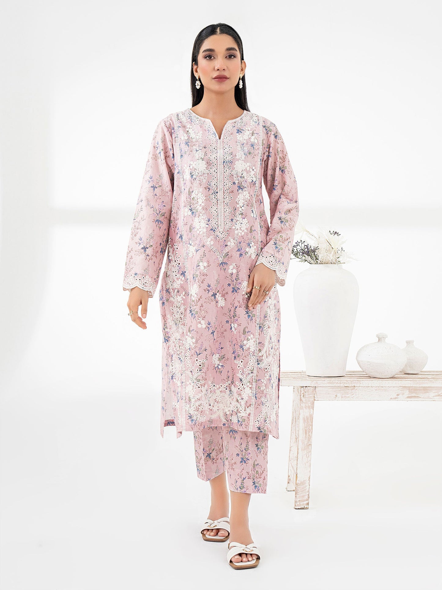 2 Piece Lawn Suit- Embroidered (Pret)