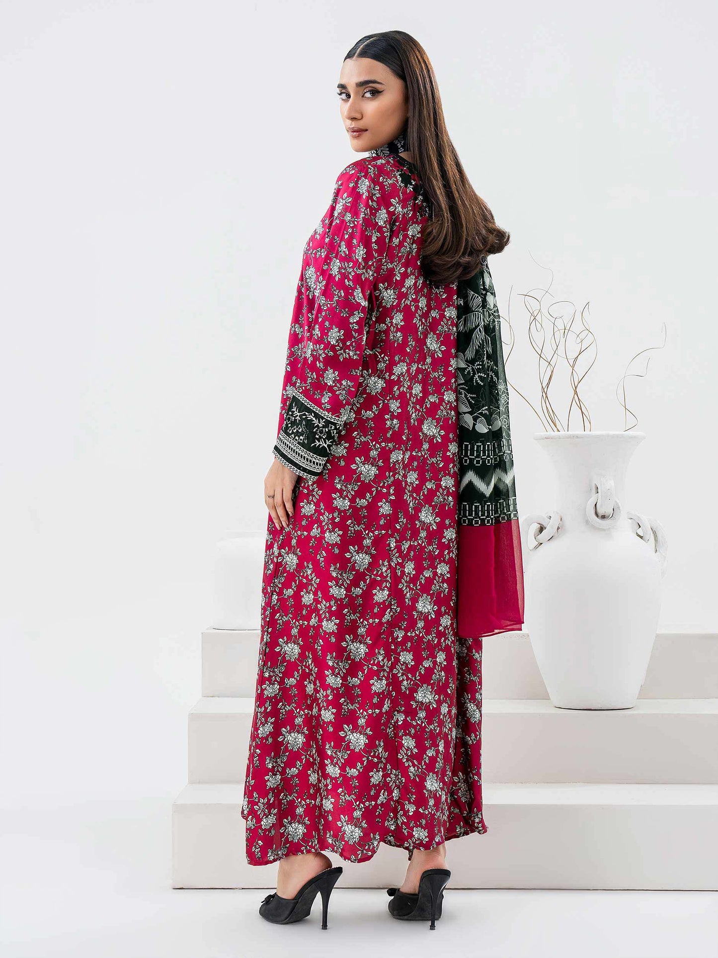 2 Piece Silk Suit-Embroidered (Pret)