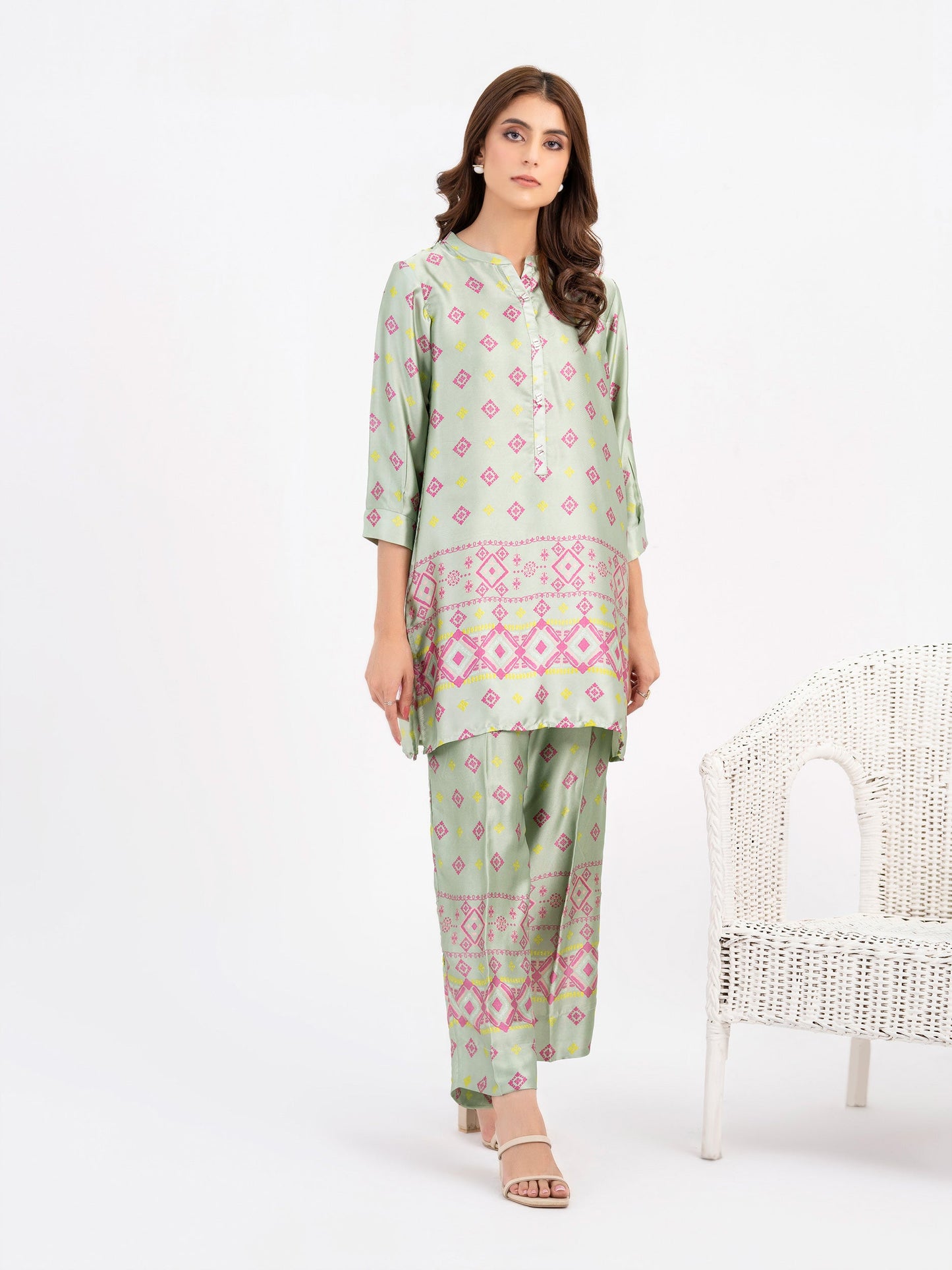 Silk Co-Ords Set-Printed (Pret)