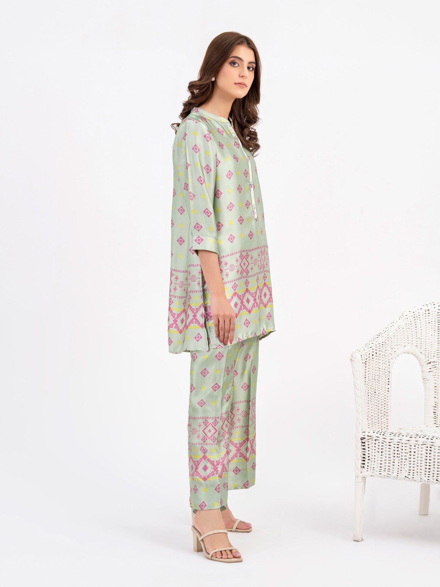 Silk Co-Ords Set-Printed (Pret)