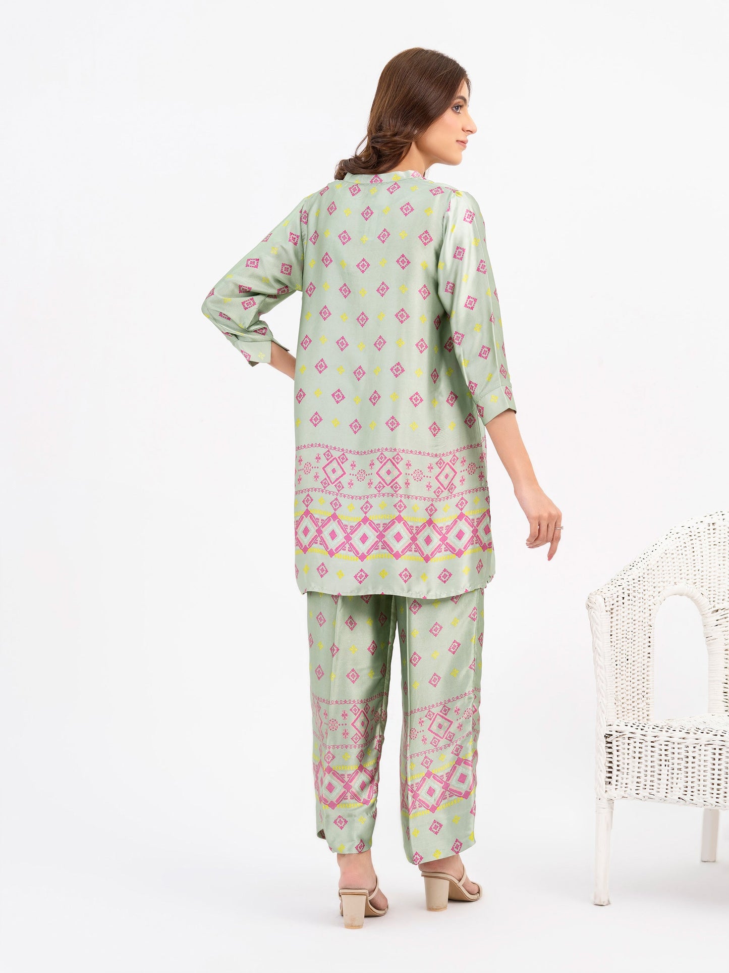 Silk Co-Ords Set-Printed (Pret)