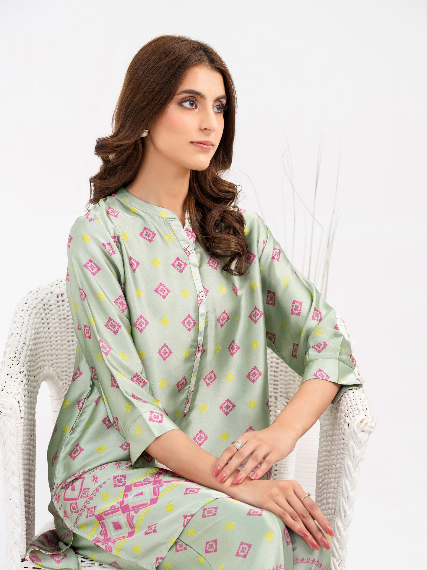 Silk Co-Ords Set-Printed (Pret)