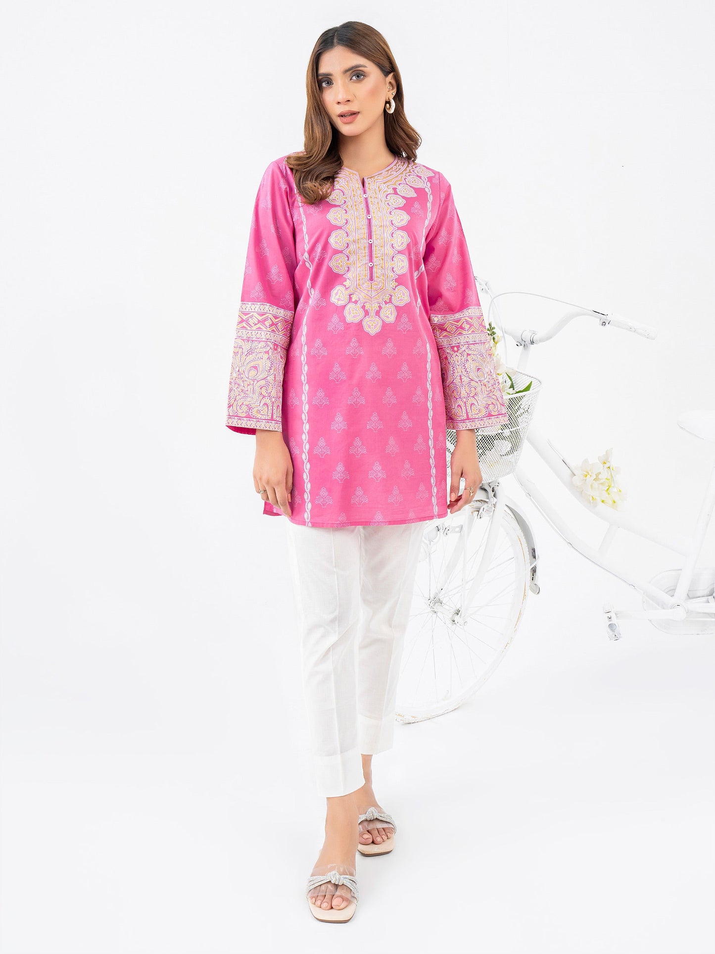 Lawn Kurti-Emboss Print (Pret)